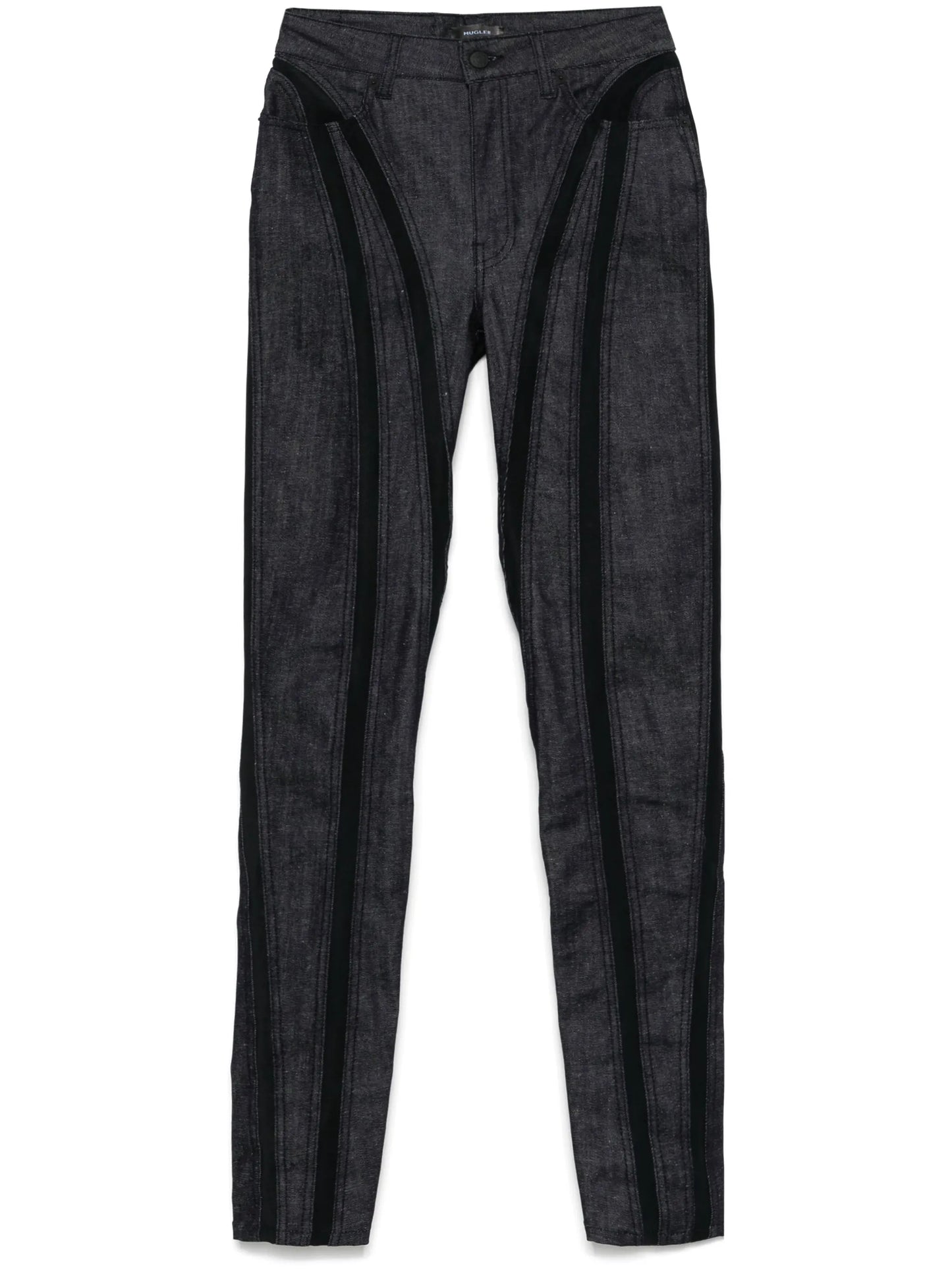 mesh-panel skinny jeans