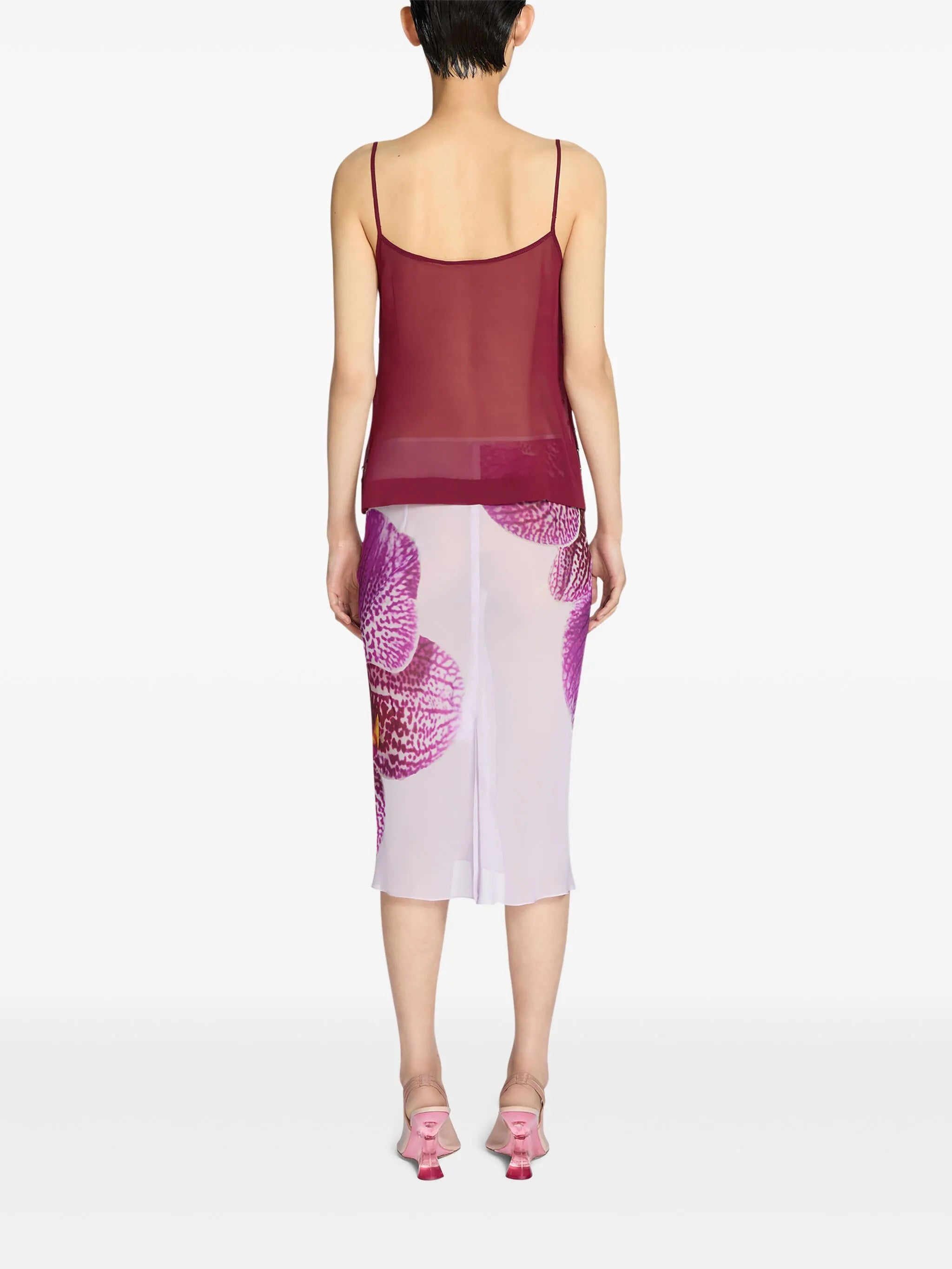 floral-print skirt