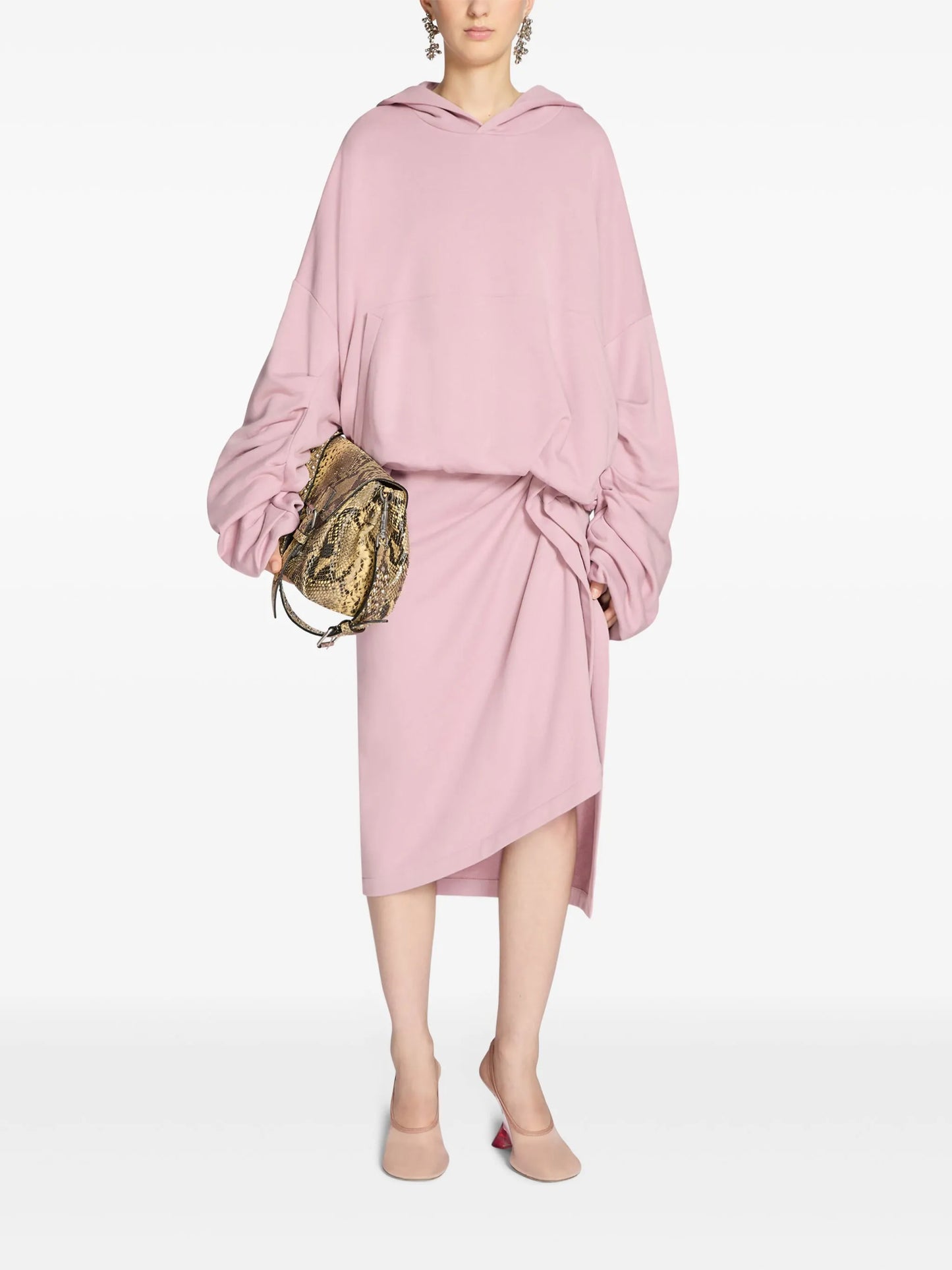 draped hoodie
