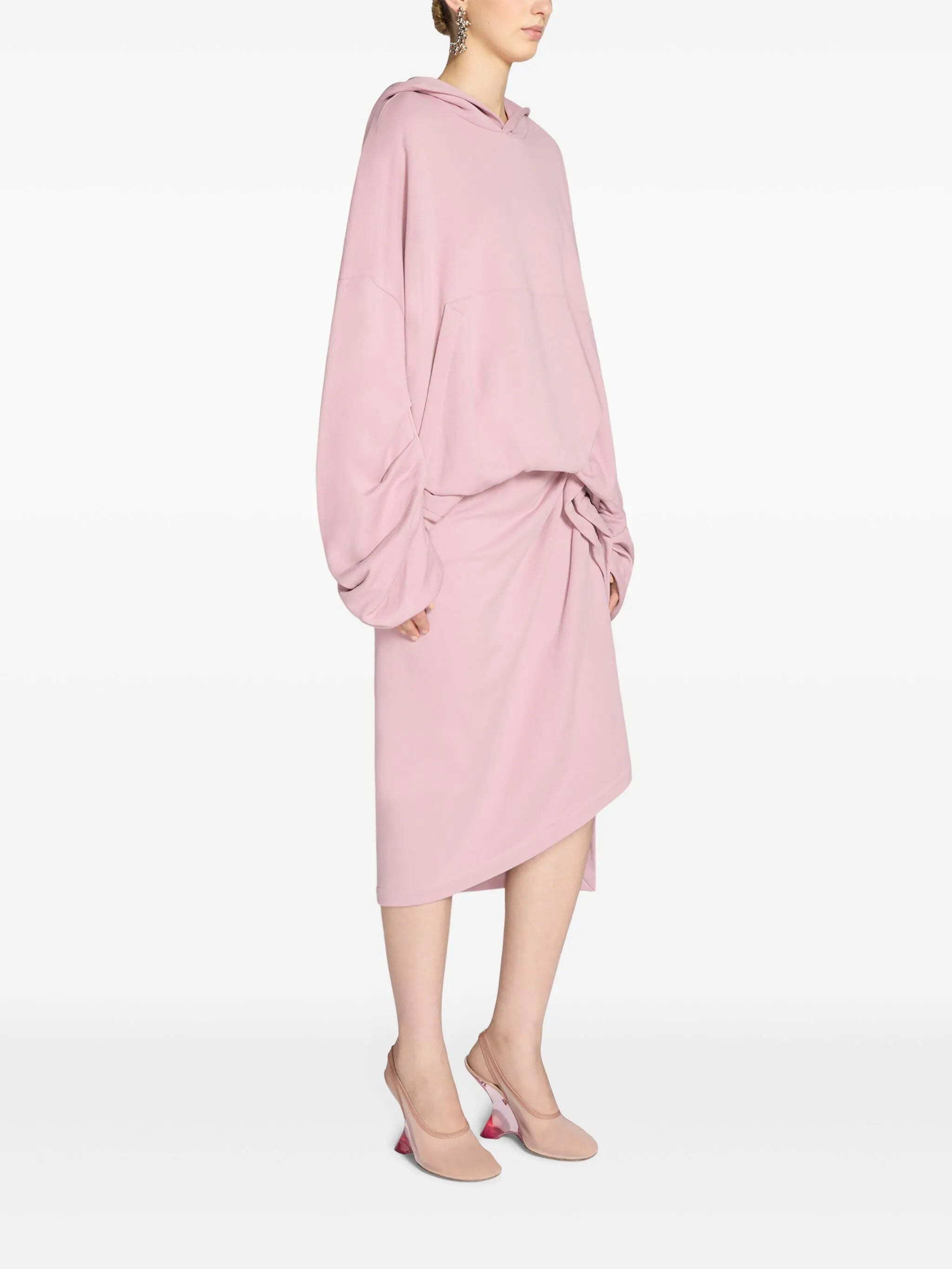 draped hoodie