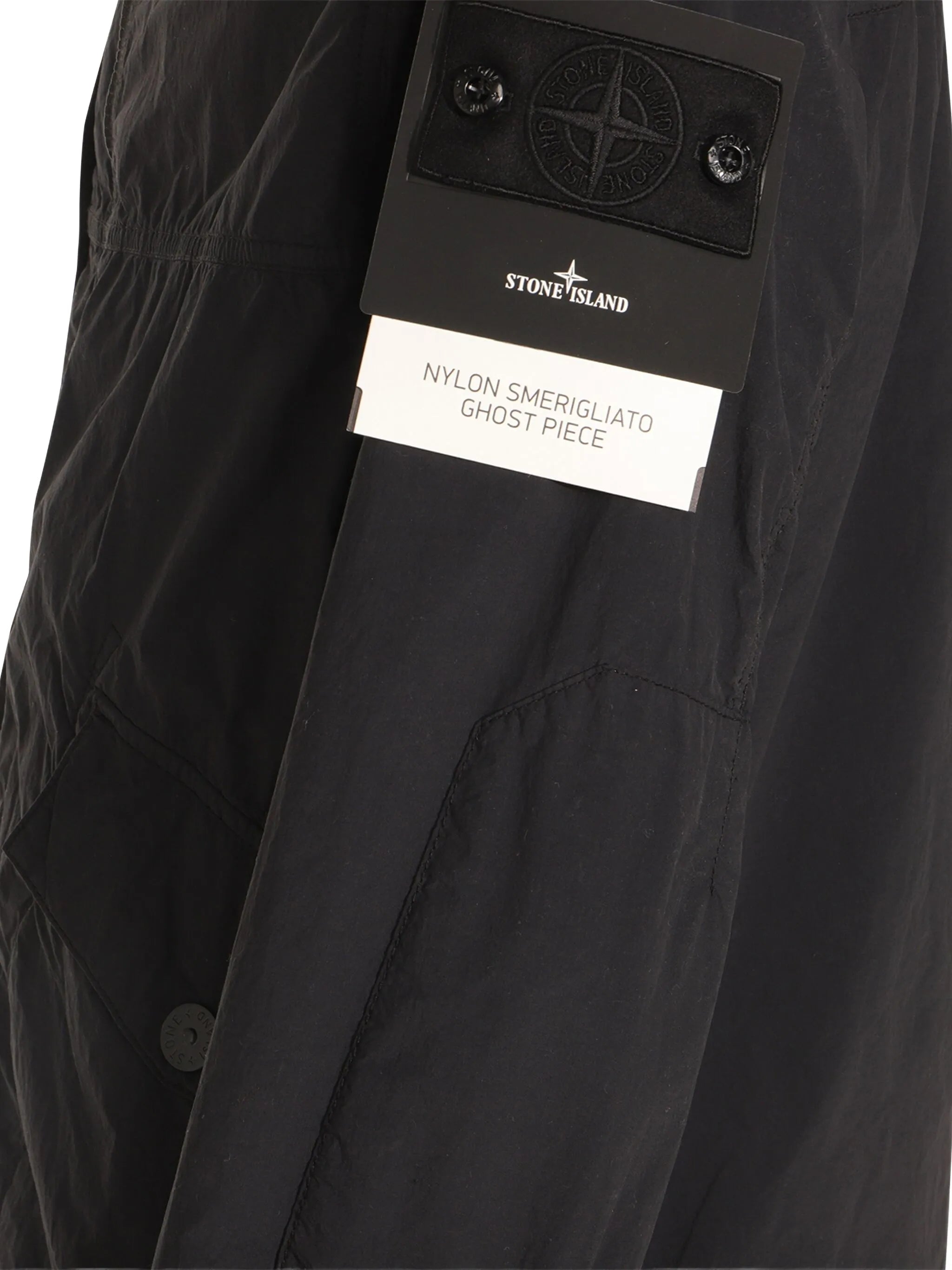 Compass-motif hooded jacket