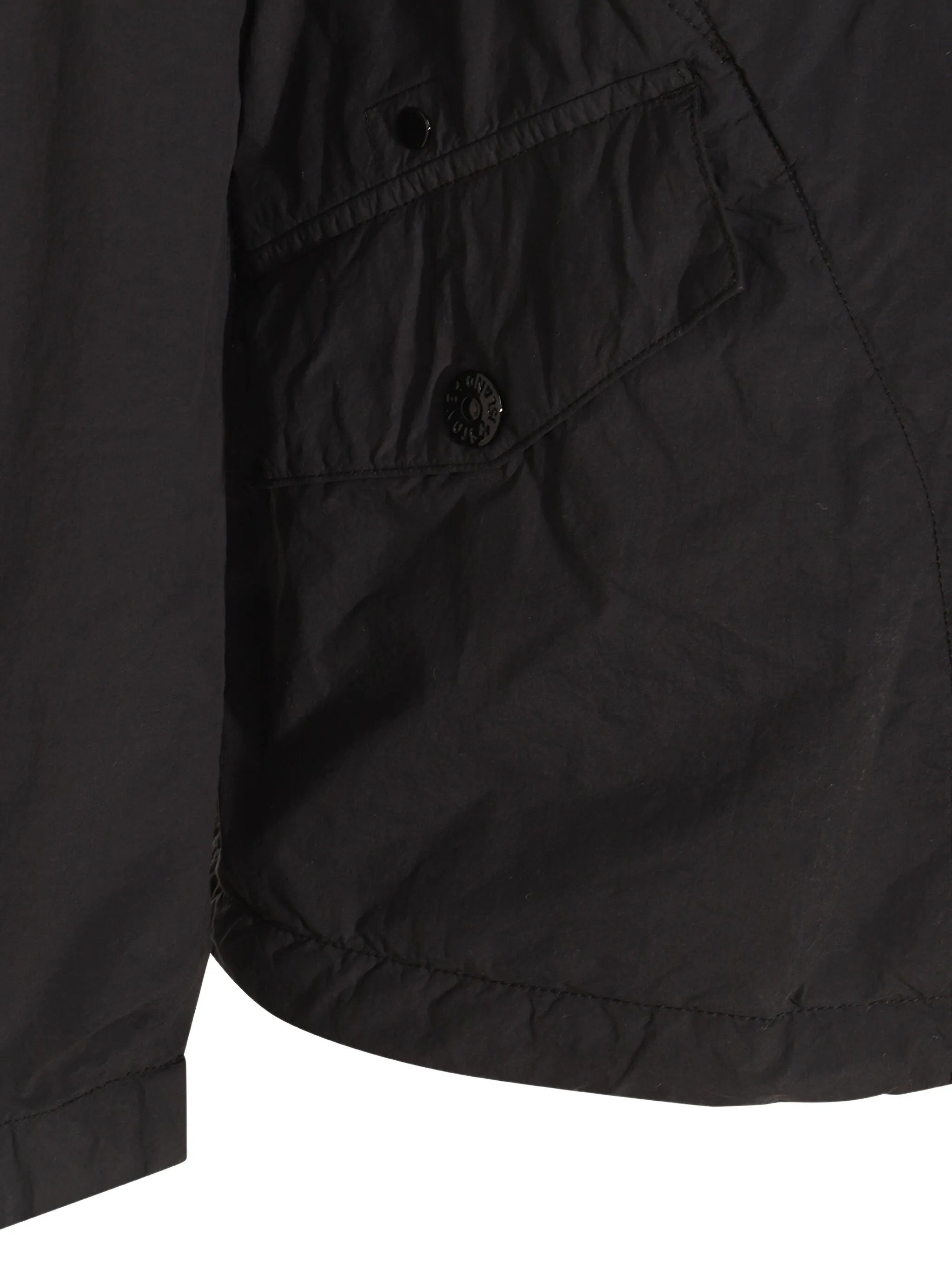 Compass-motif hooded jacket