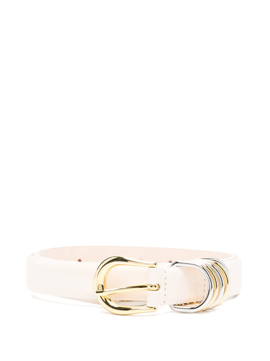 Hollyhock Richa ivory mixed metal belt