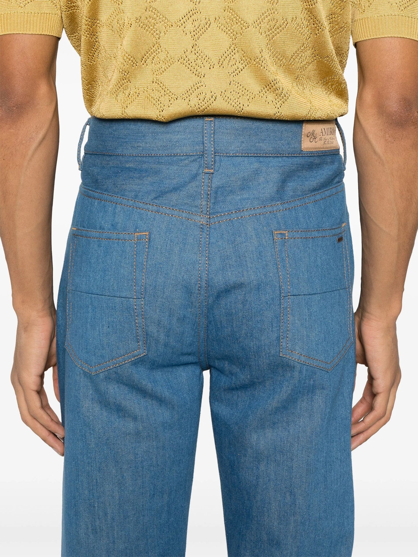 Crease flared jeans