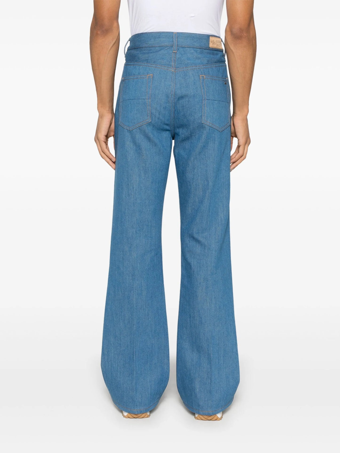 Crease flared jeans