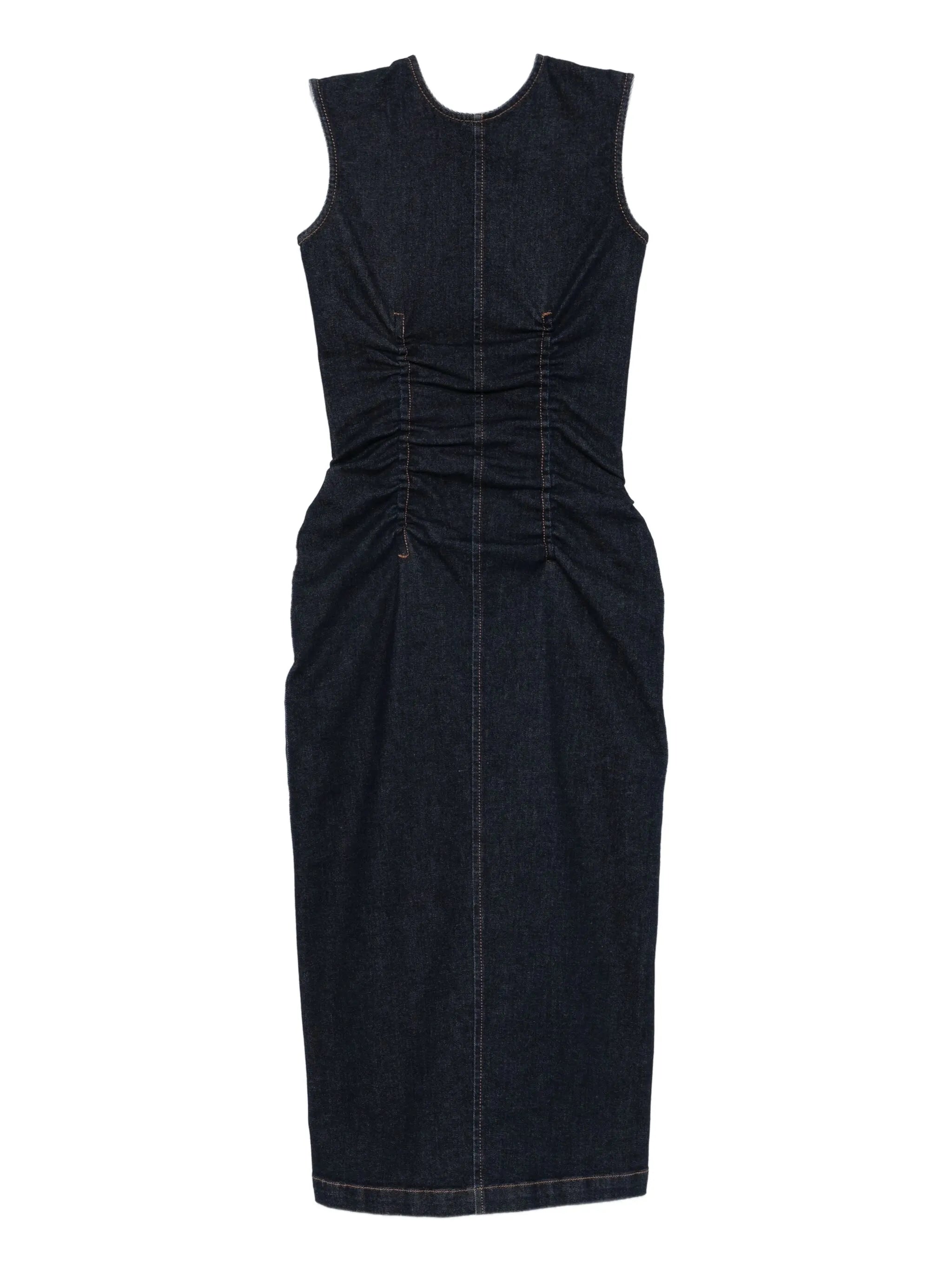denim midi dress