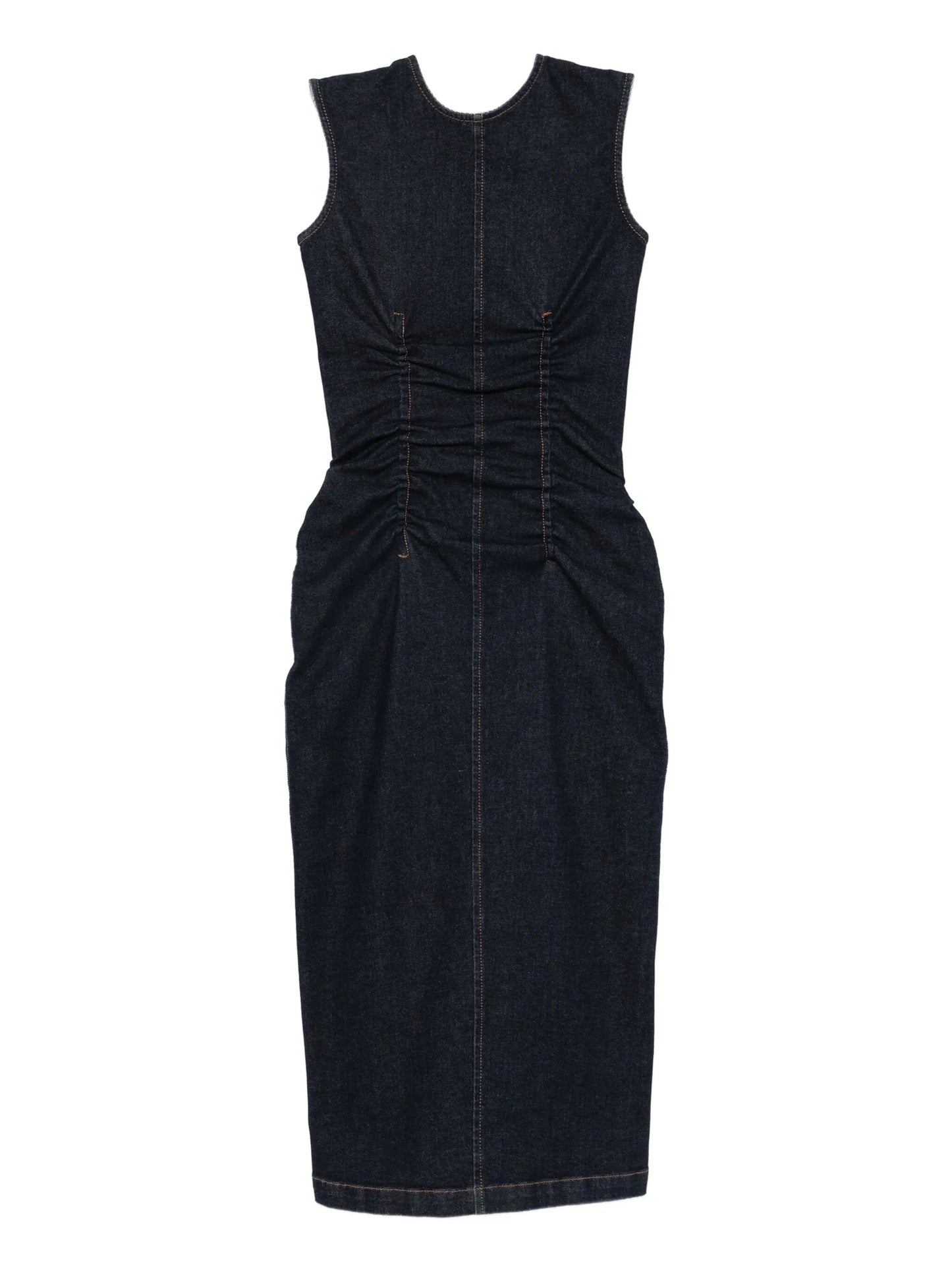 denim midi dress
