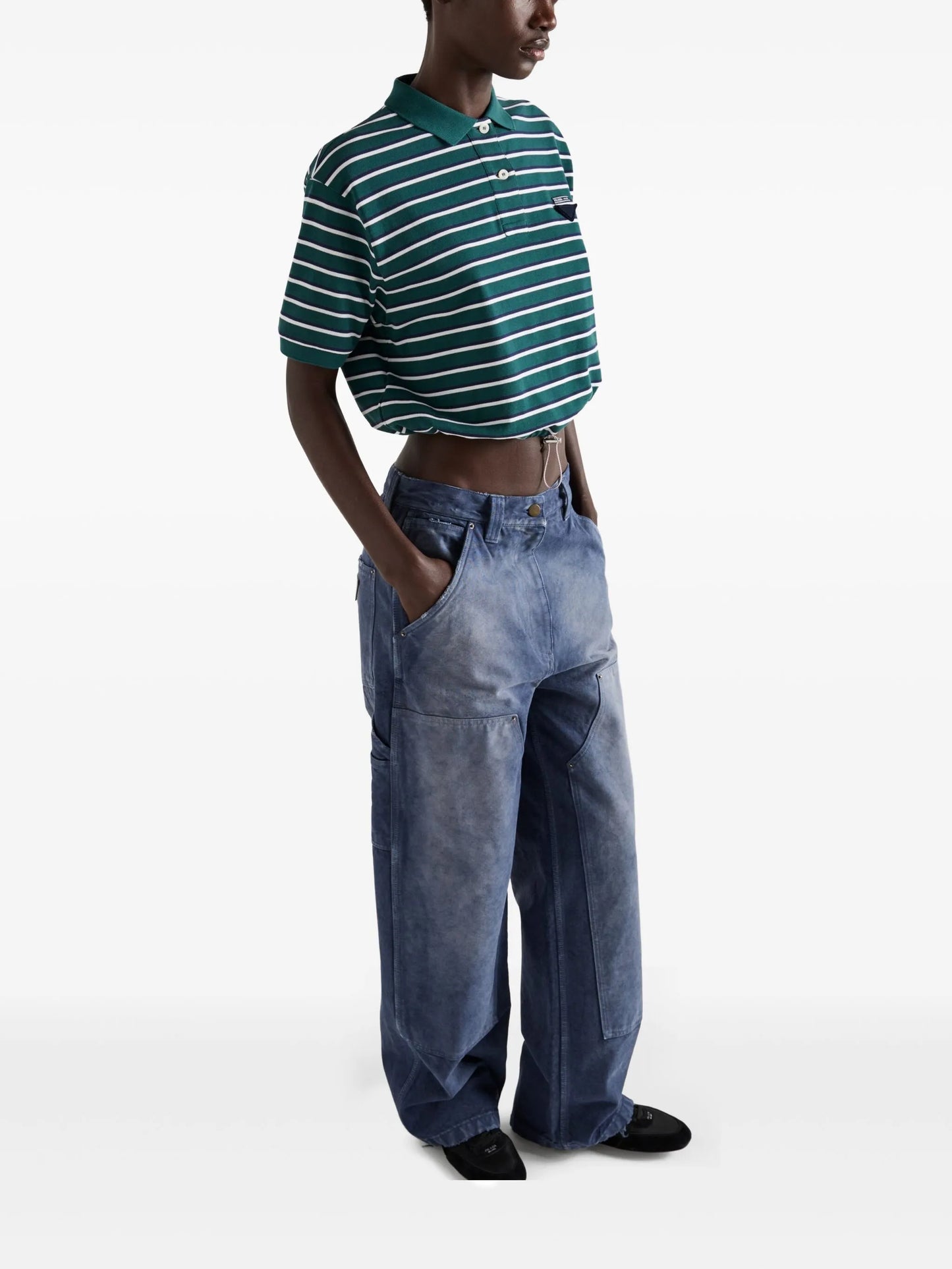 Triangle-logo cargo trousers