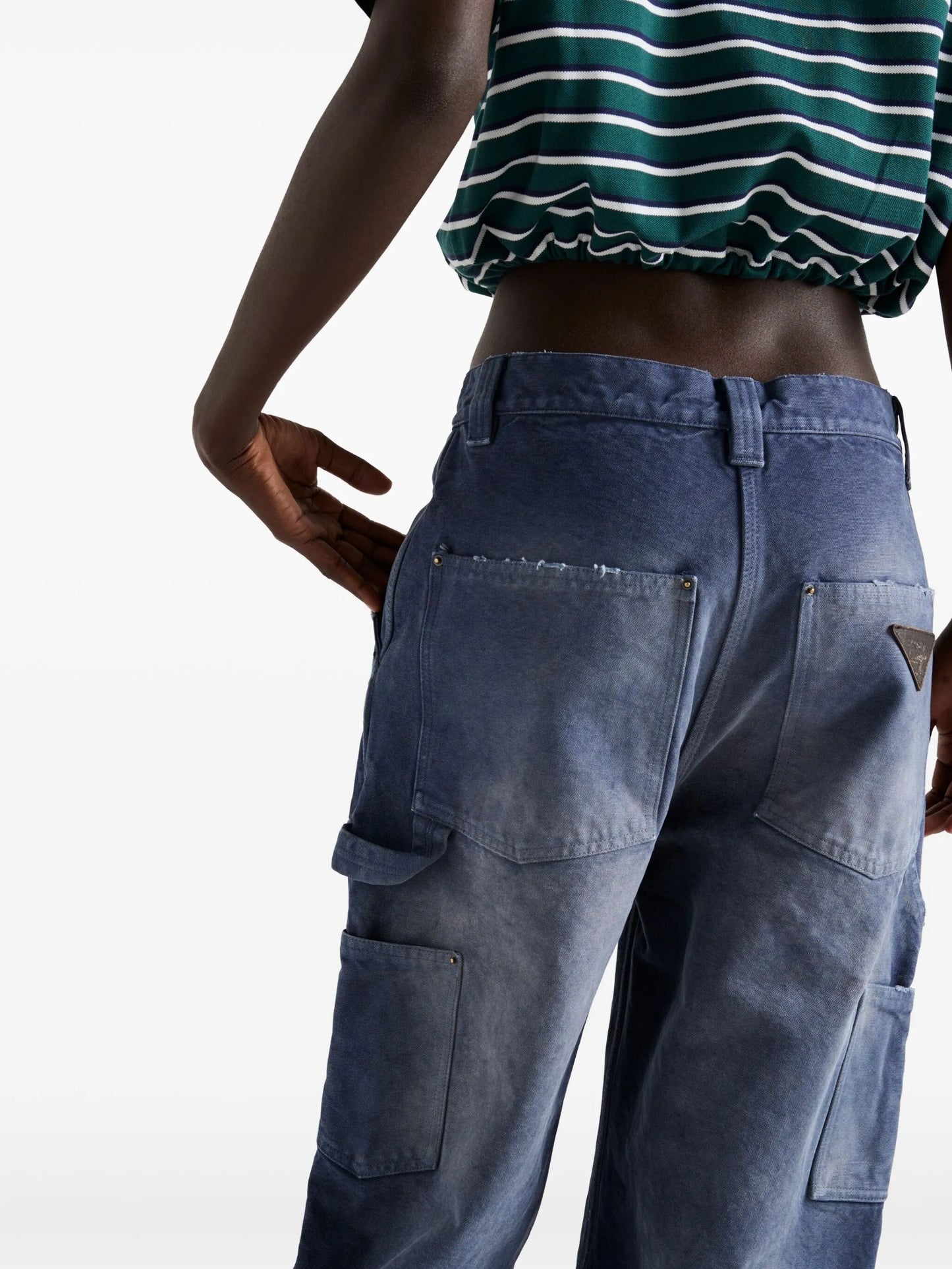 Triangle-logo cargo trousers