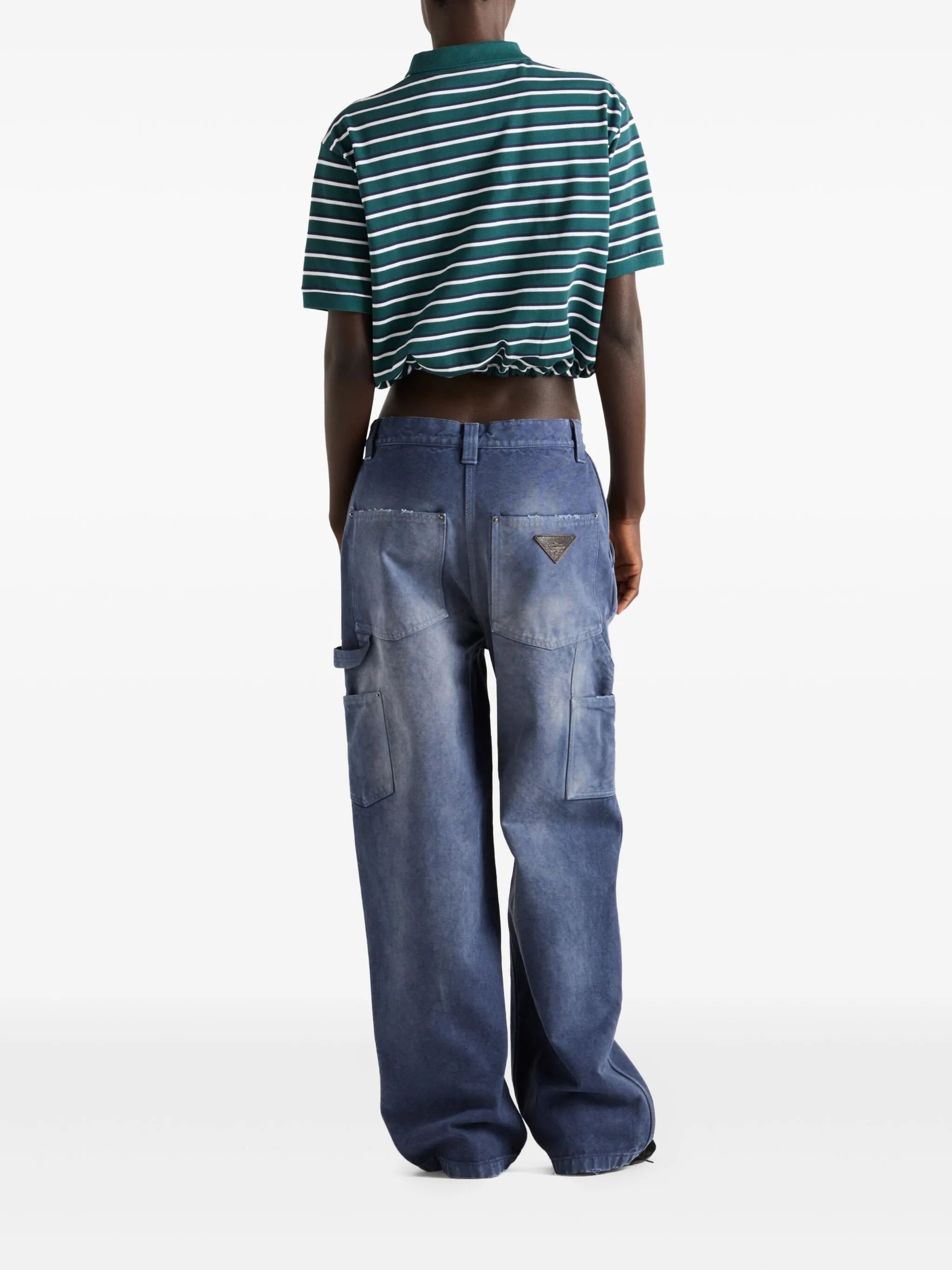 Triangle-logo cargo trousers