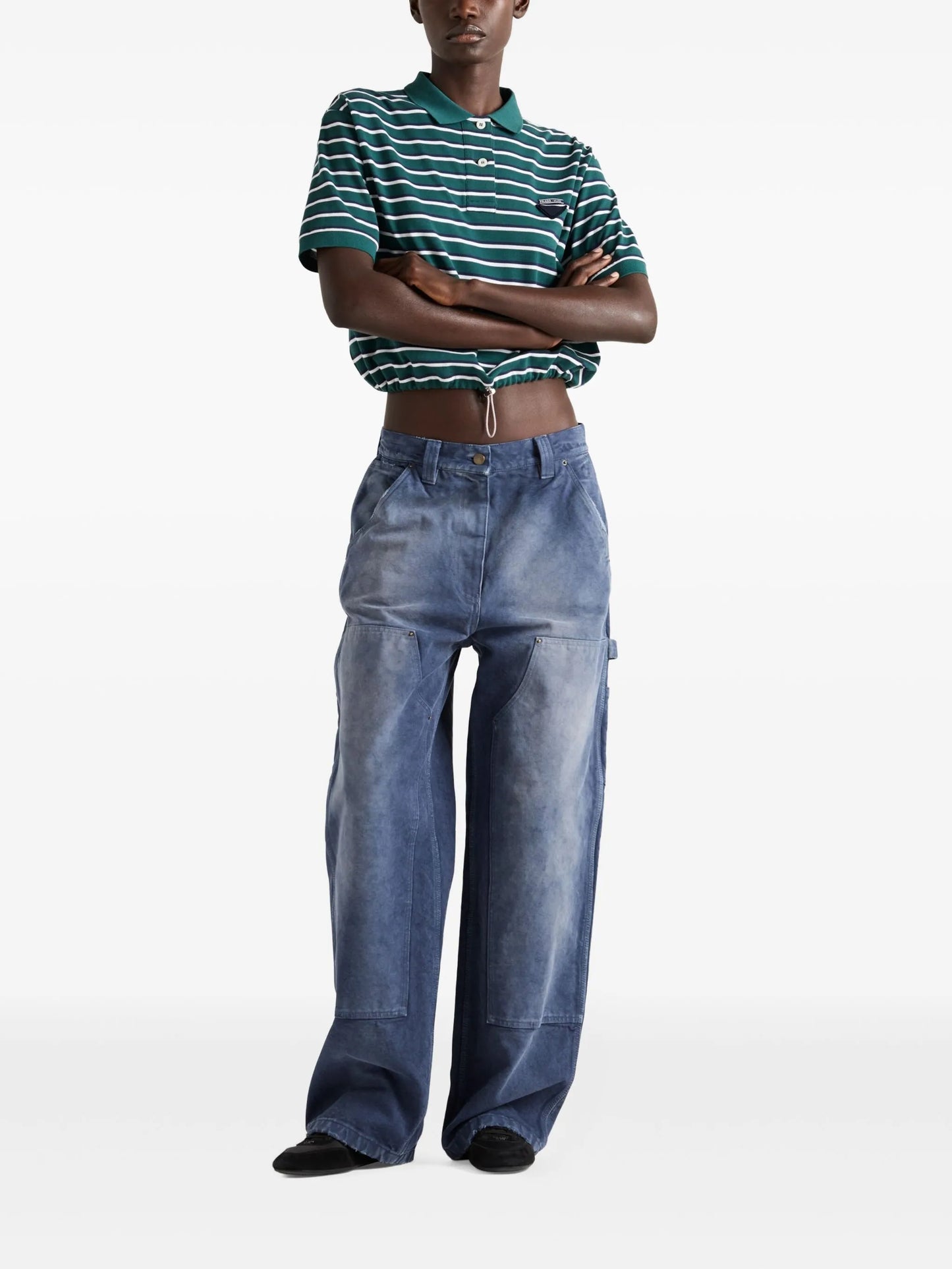 Triangle-logo cargo trousers