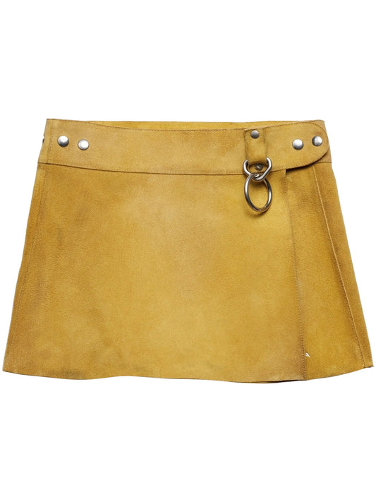 suede miniskirt