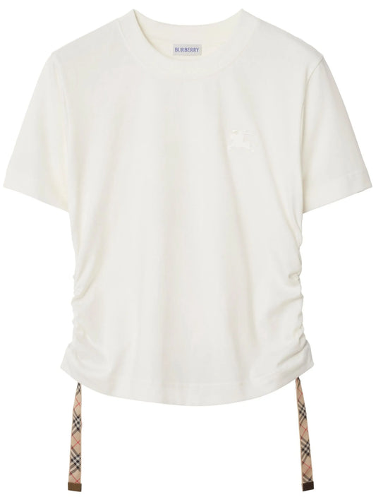 Check-trim T-shirt