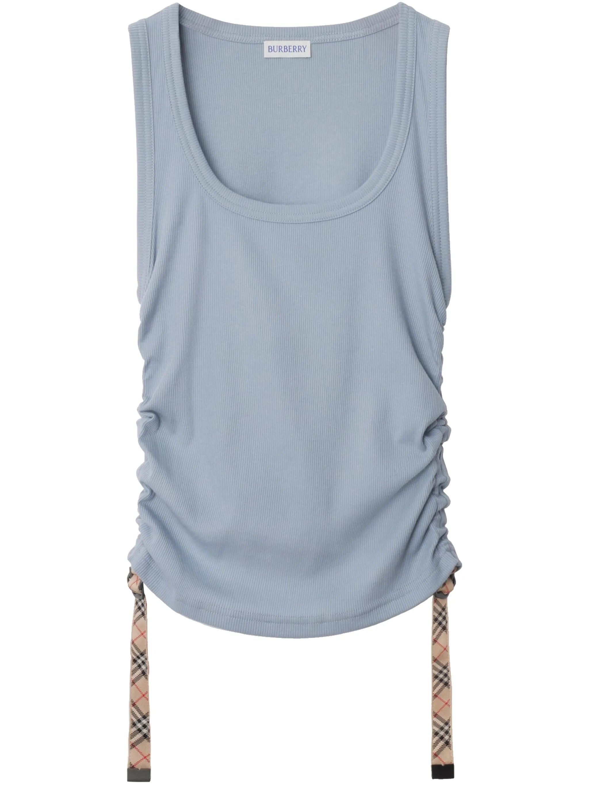 check-trim tank top