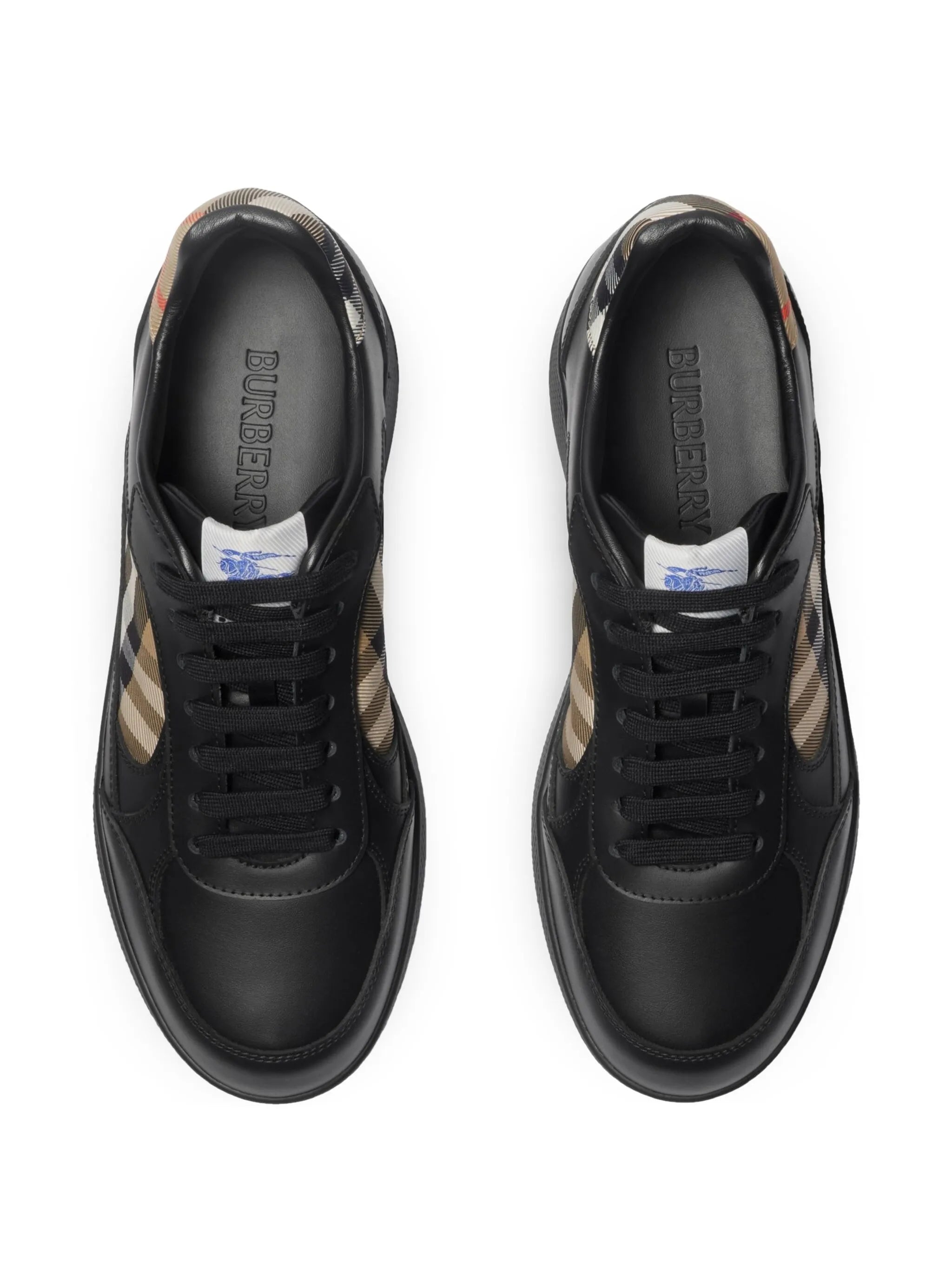 leather and Check Terrace sneakers