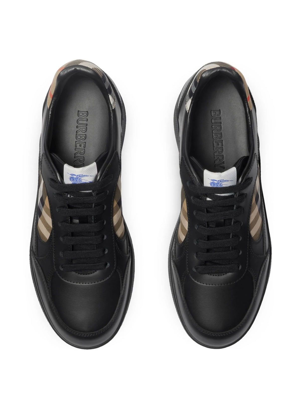 leather and Check Terrace sneakers
