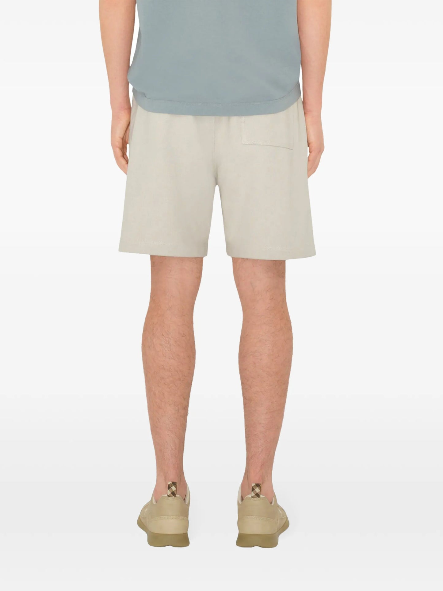 Knot-print cotton shorts