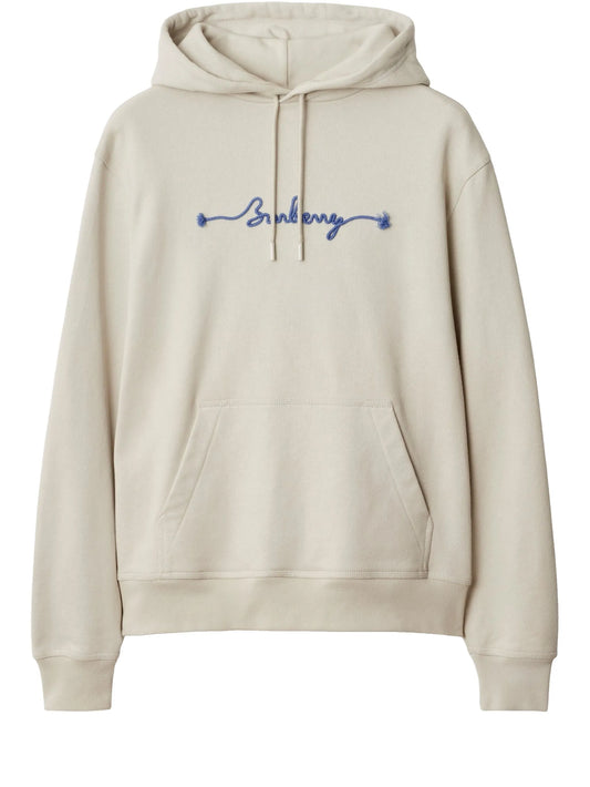 logo cotton hoodie