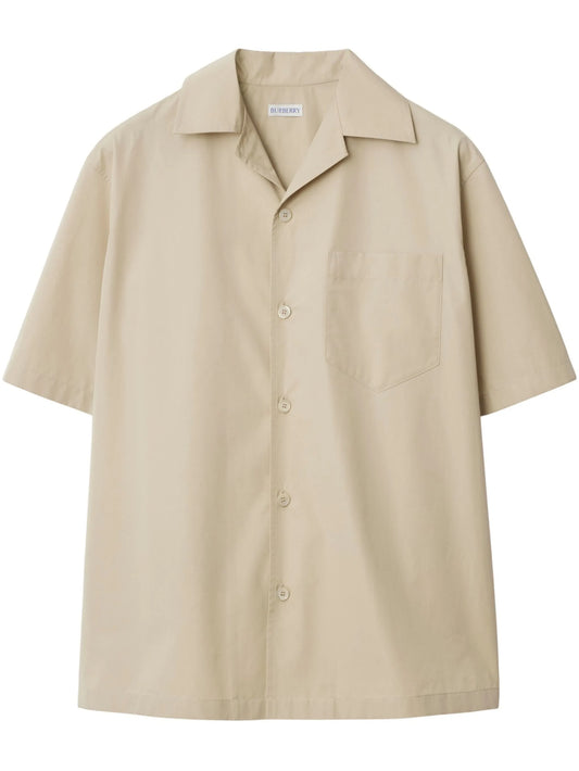 logo-embroidered shirt