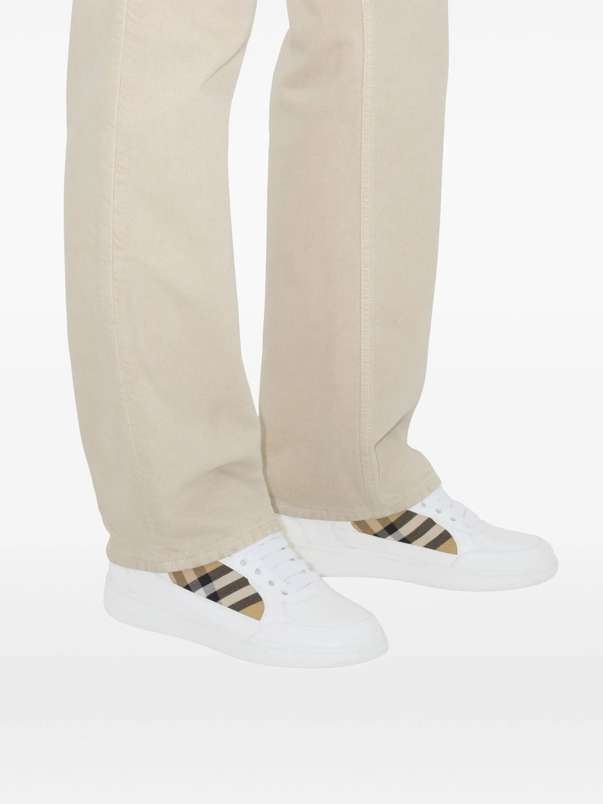 leather and Check Terrace sneakers