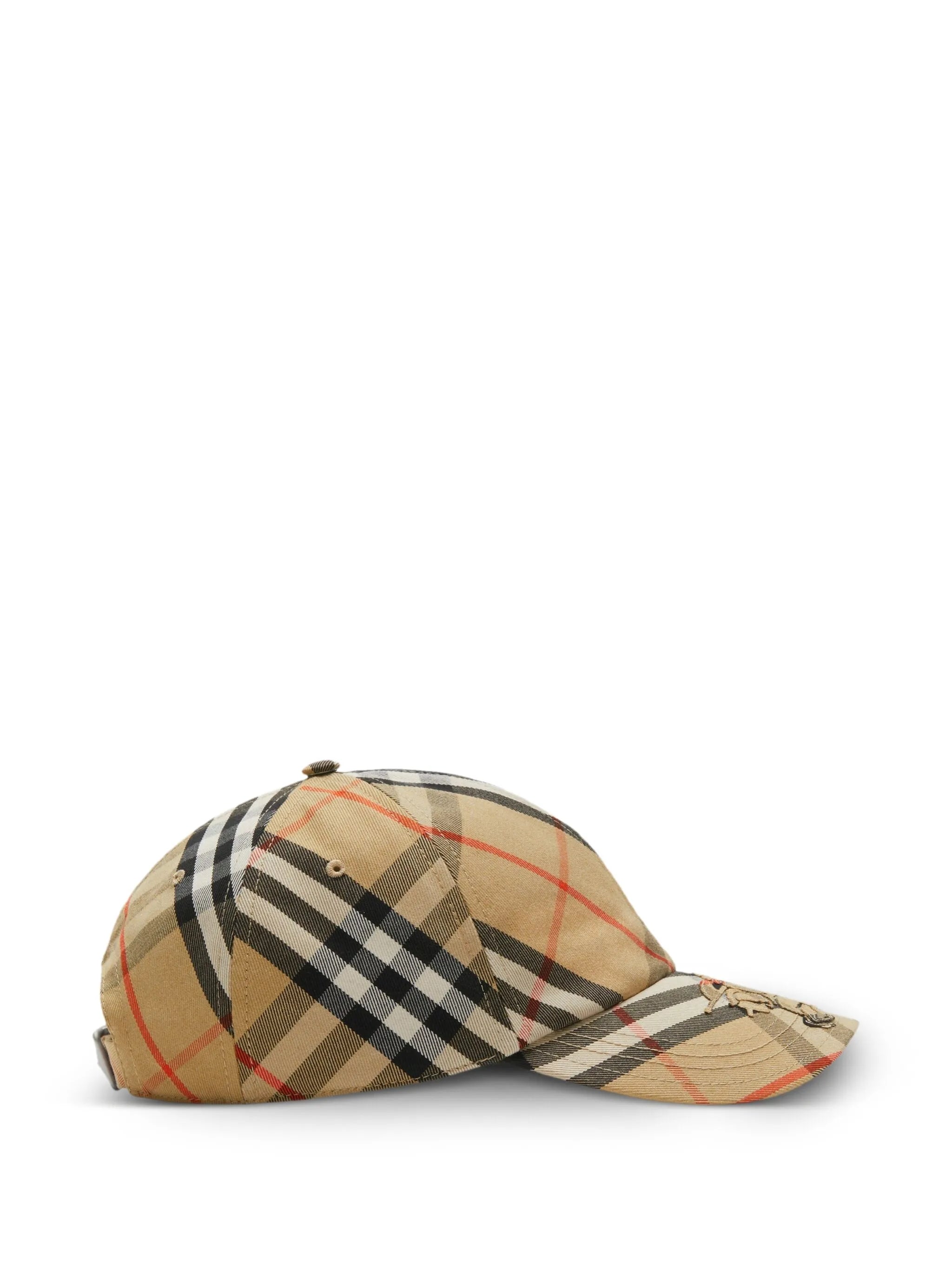 check pattern baseball cap
