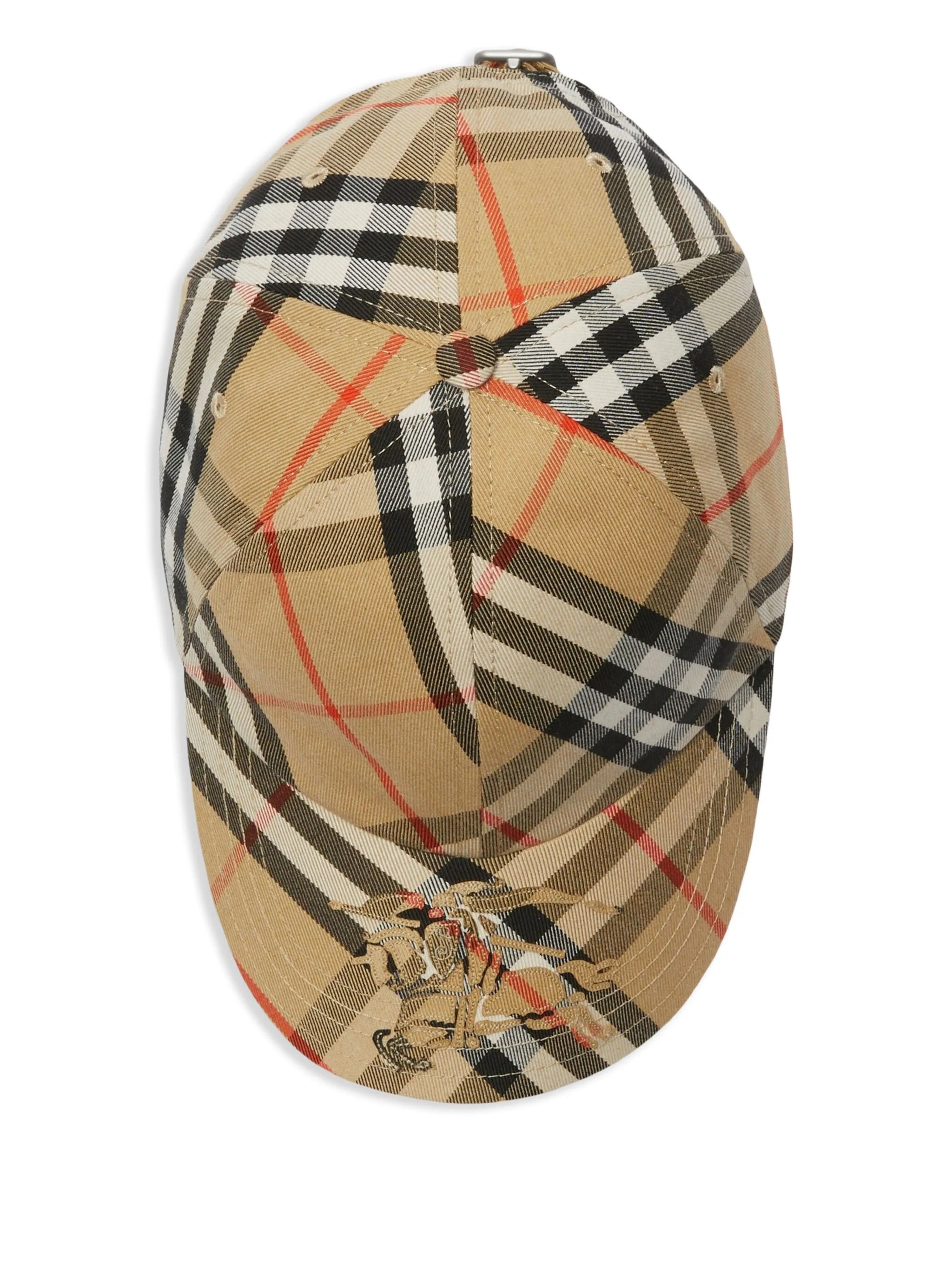 check pattern baseball cap