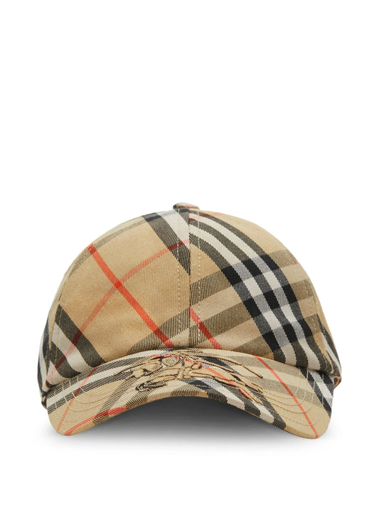 check pattern baseball cap