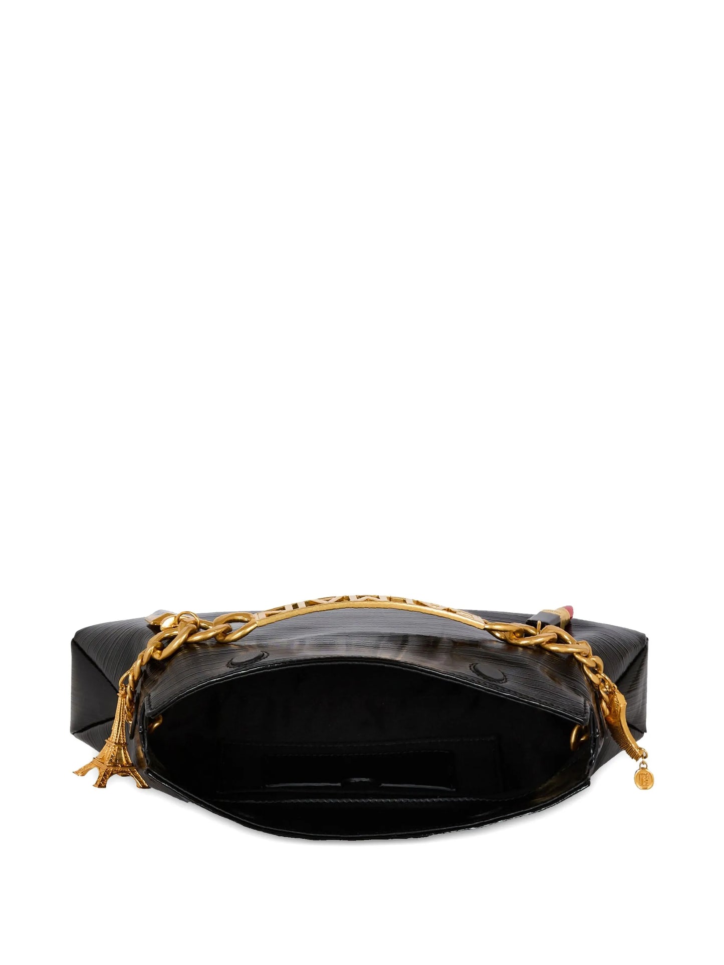 1945 Soft striped leather clutch bag