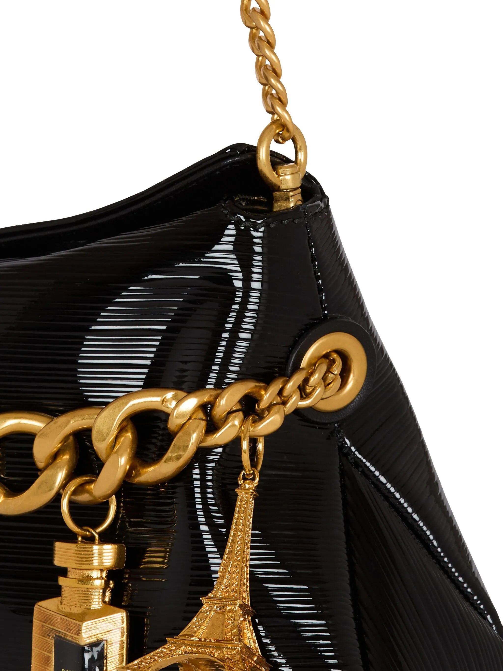 1945 Soft striped leather clutch bag