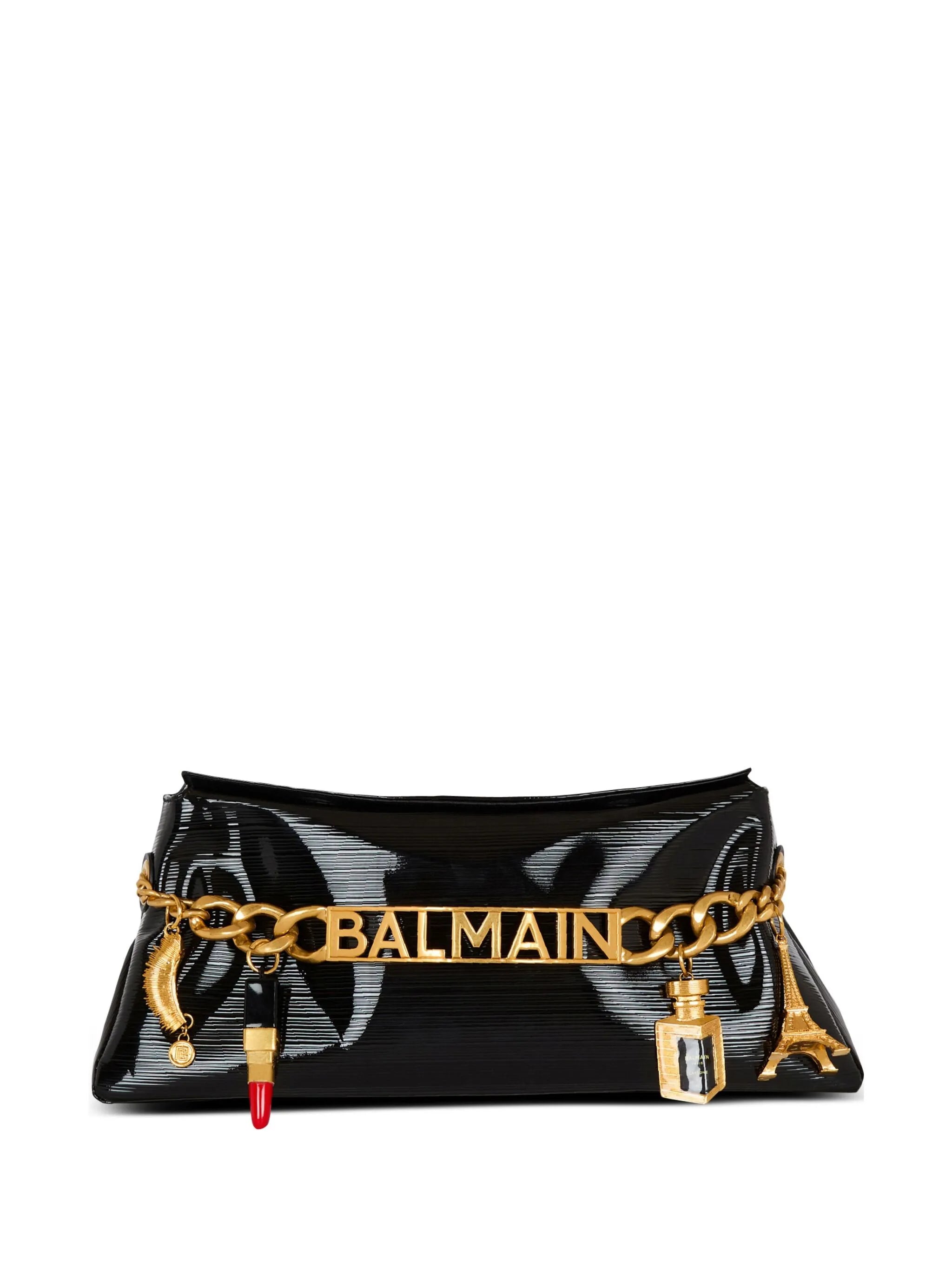 1945 Soft striped leather clutch bag