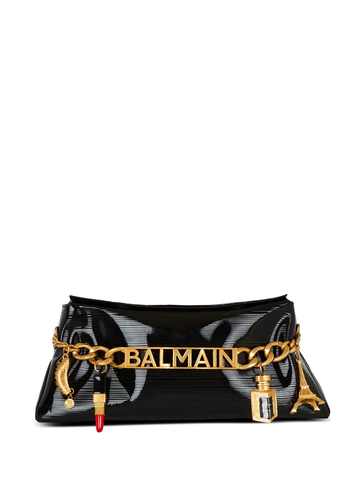 1945 Soft striped leather clutch bag
