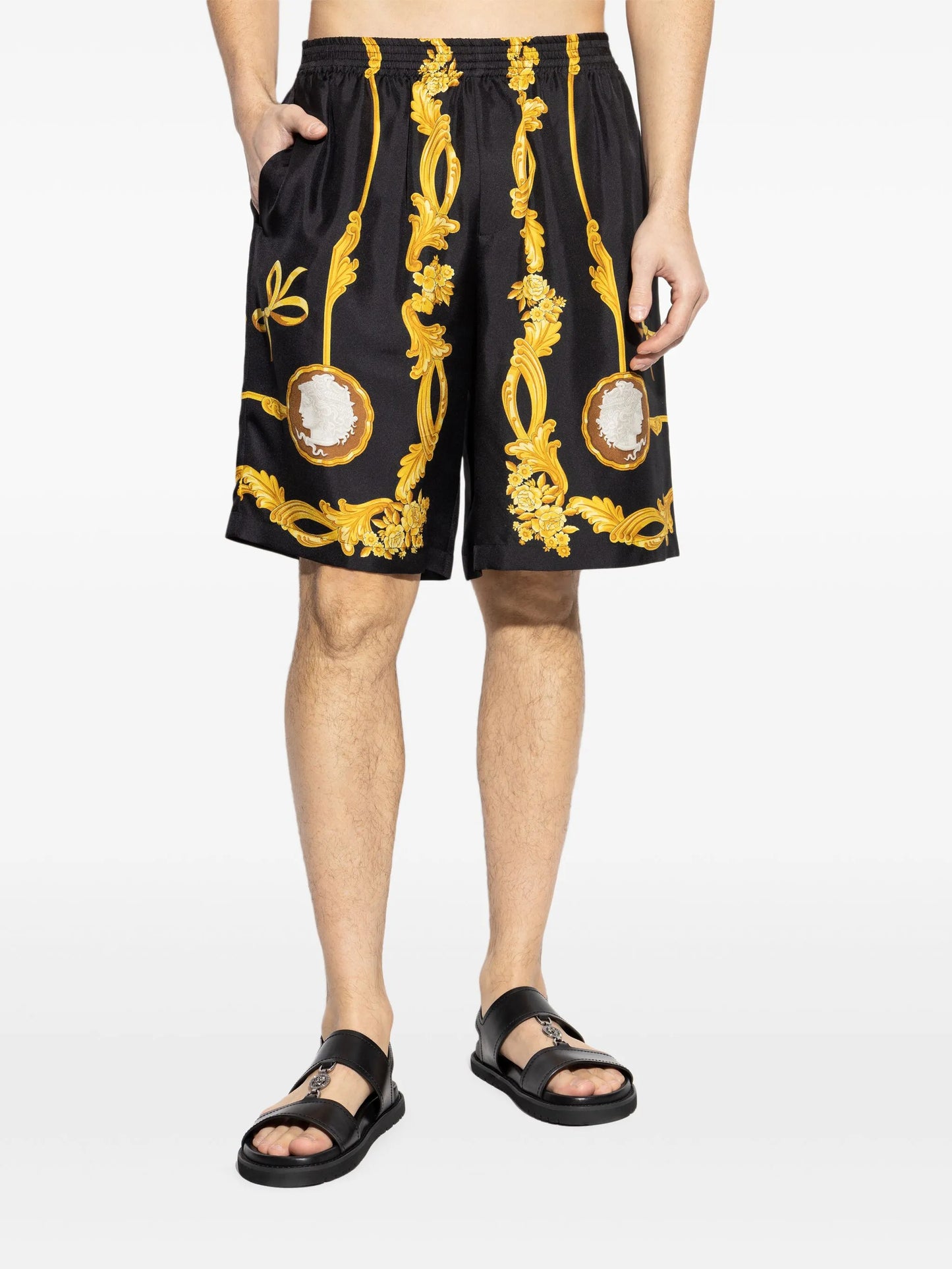 Cameo silk shorts