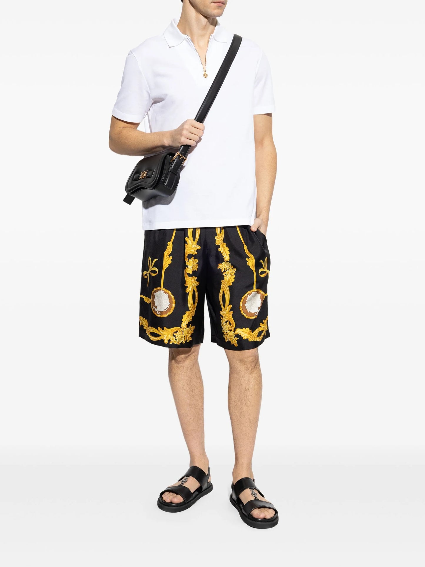 Cameo silk shorts