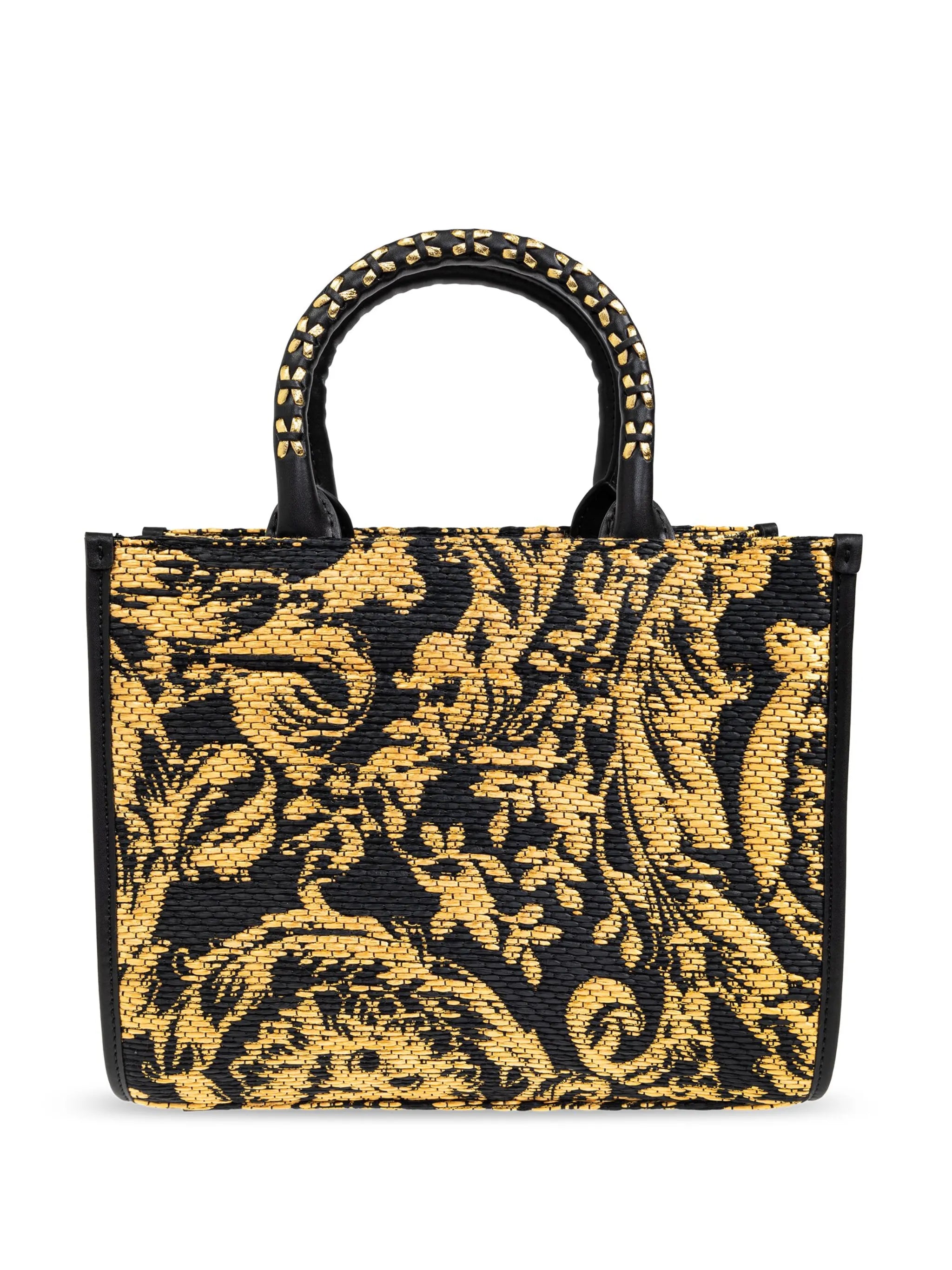 small Barocco Athena raffia tote bag