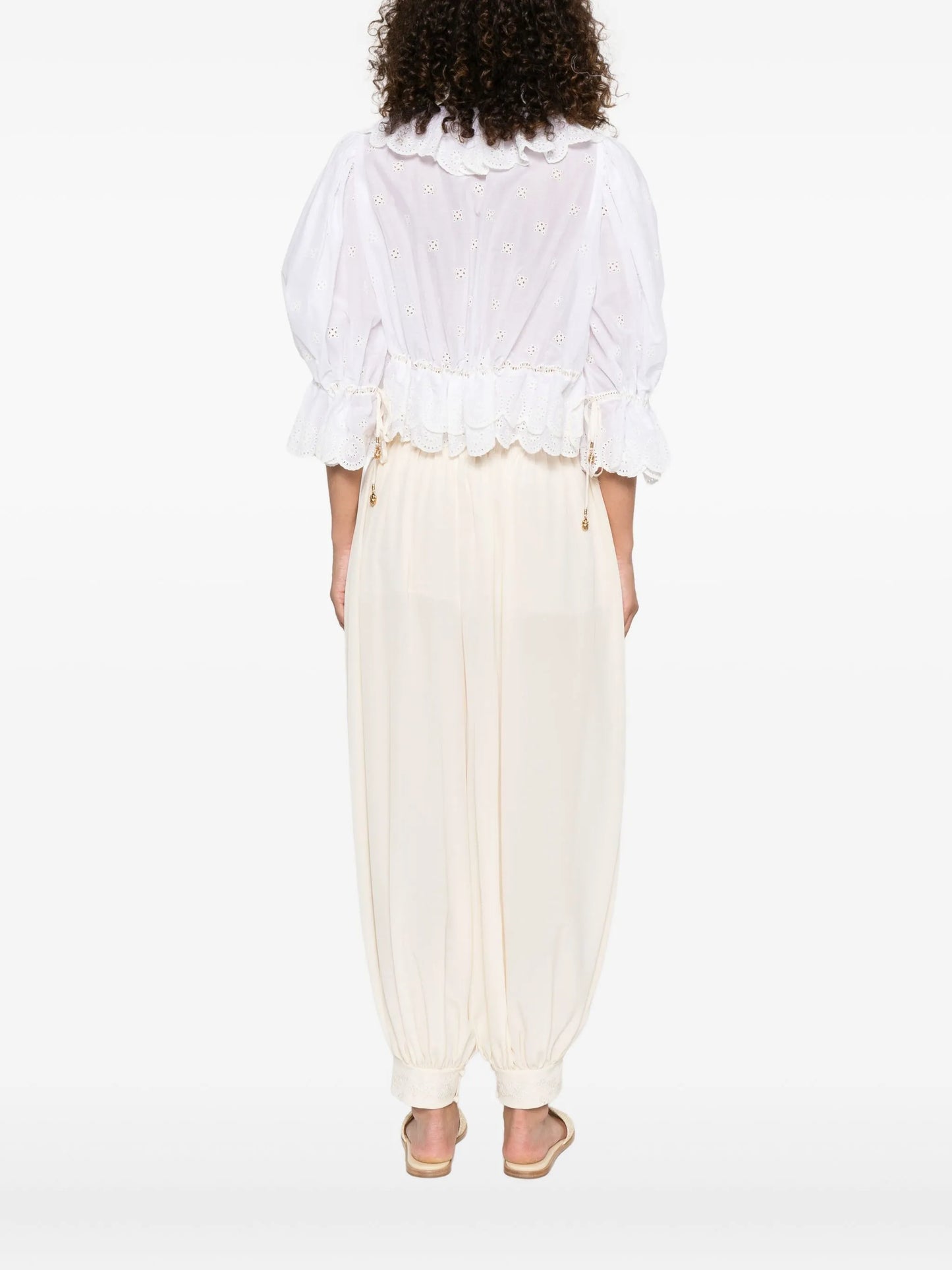 ruffled cropped top