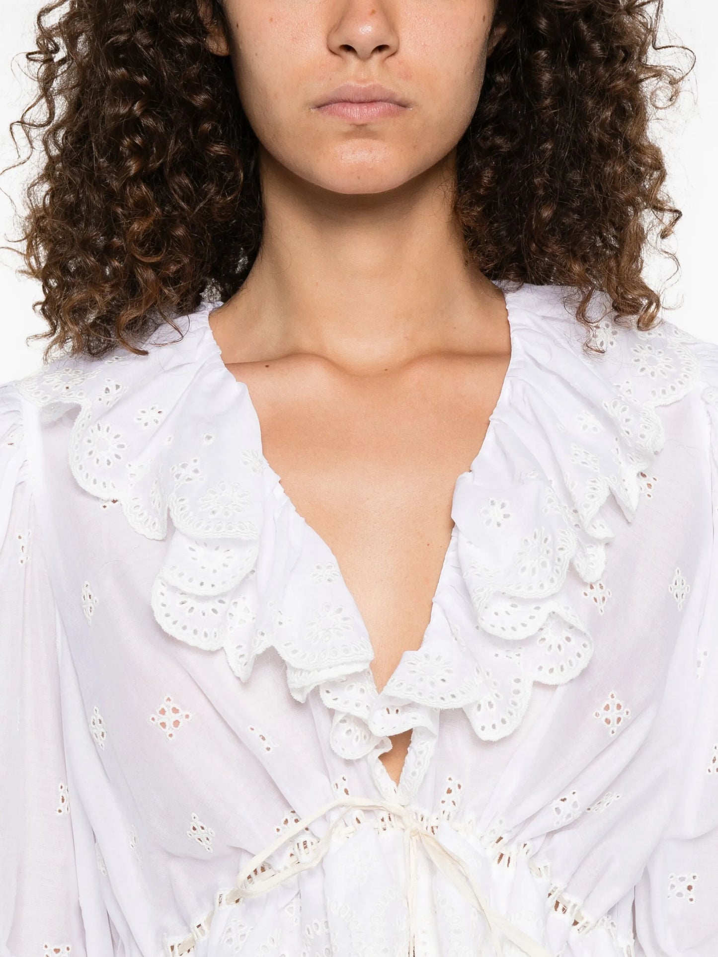 ruffled cropped top