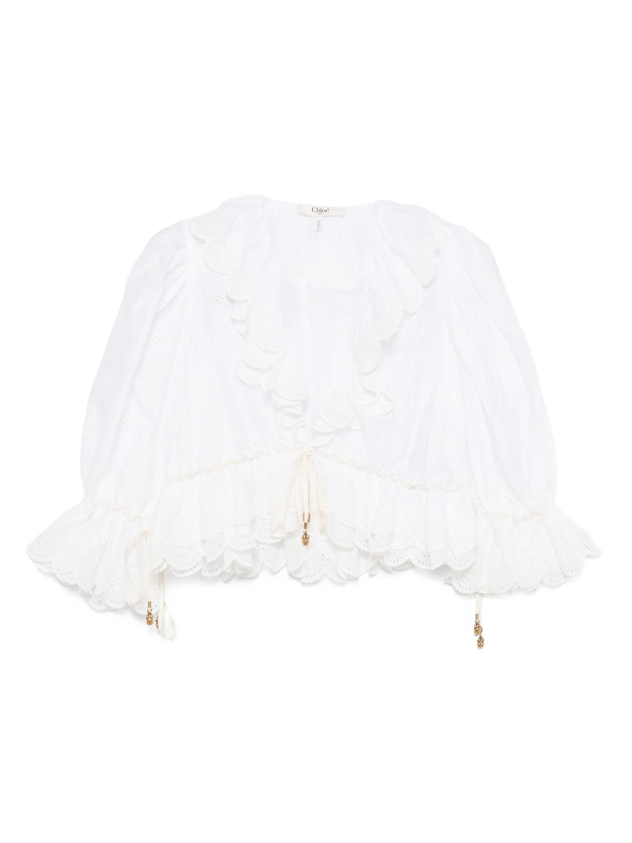ruffled cropped top