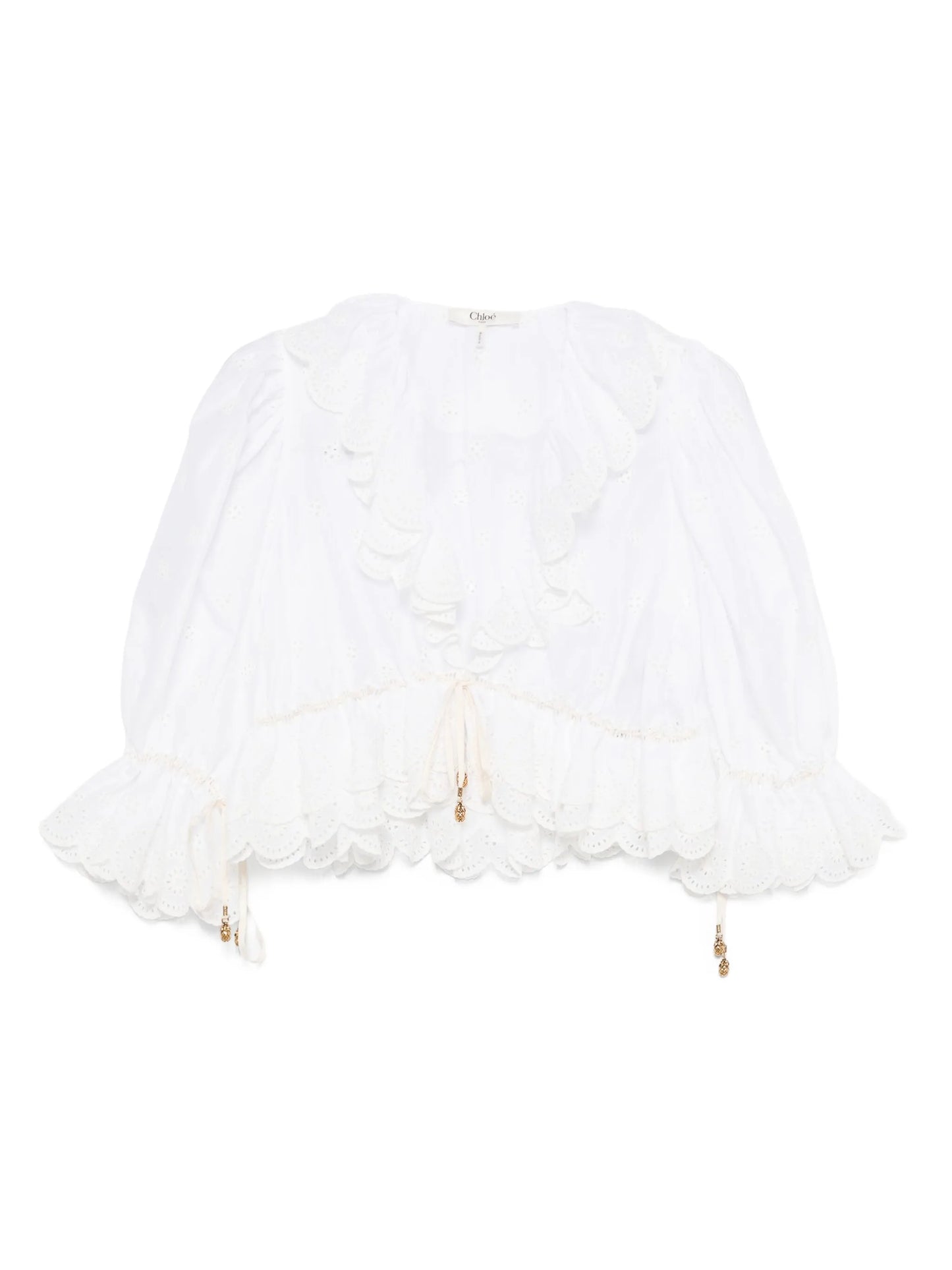 ruffled cropped top