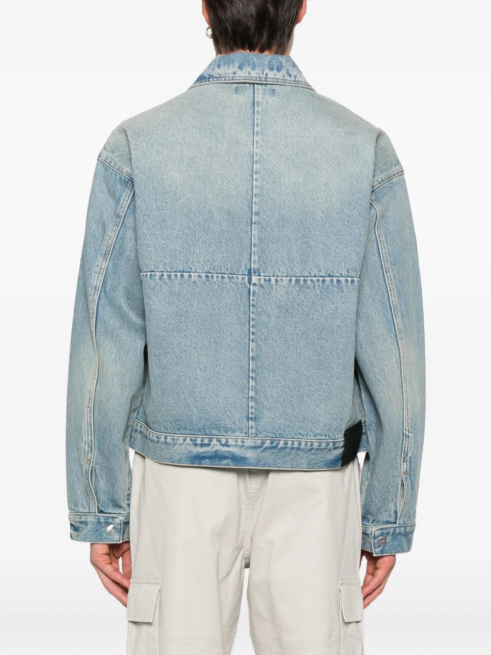 zip-up denim jacket
