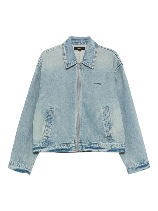 zip-up denim jacket