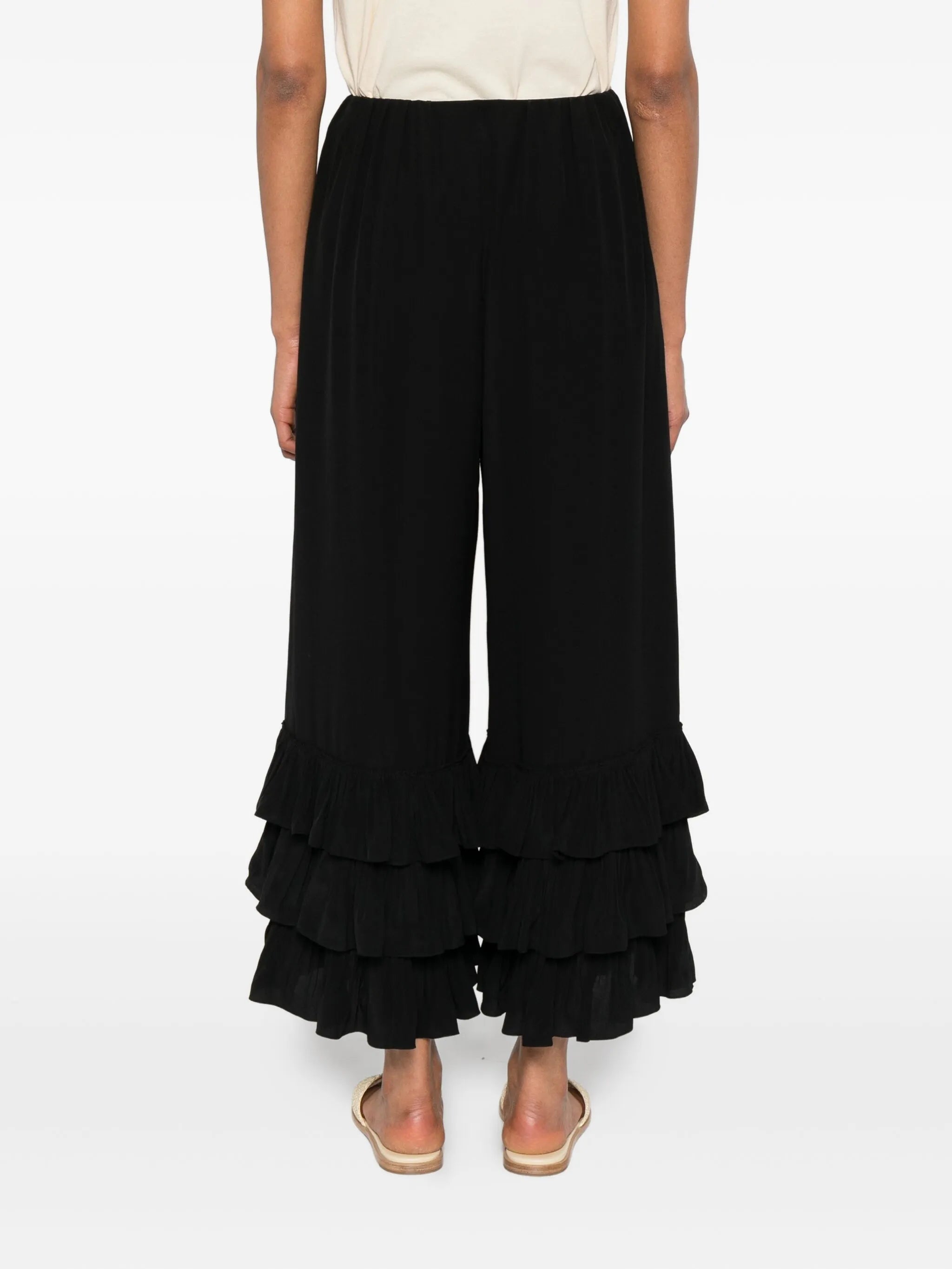 crepe de chine trousers