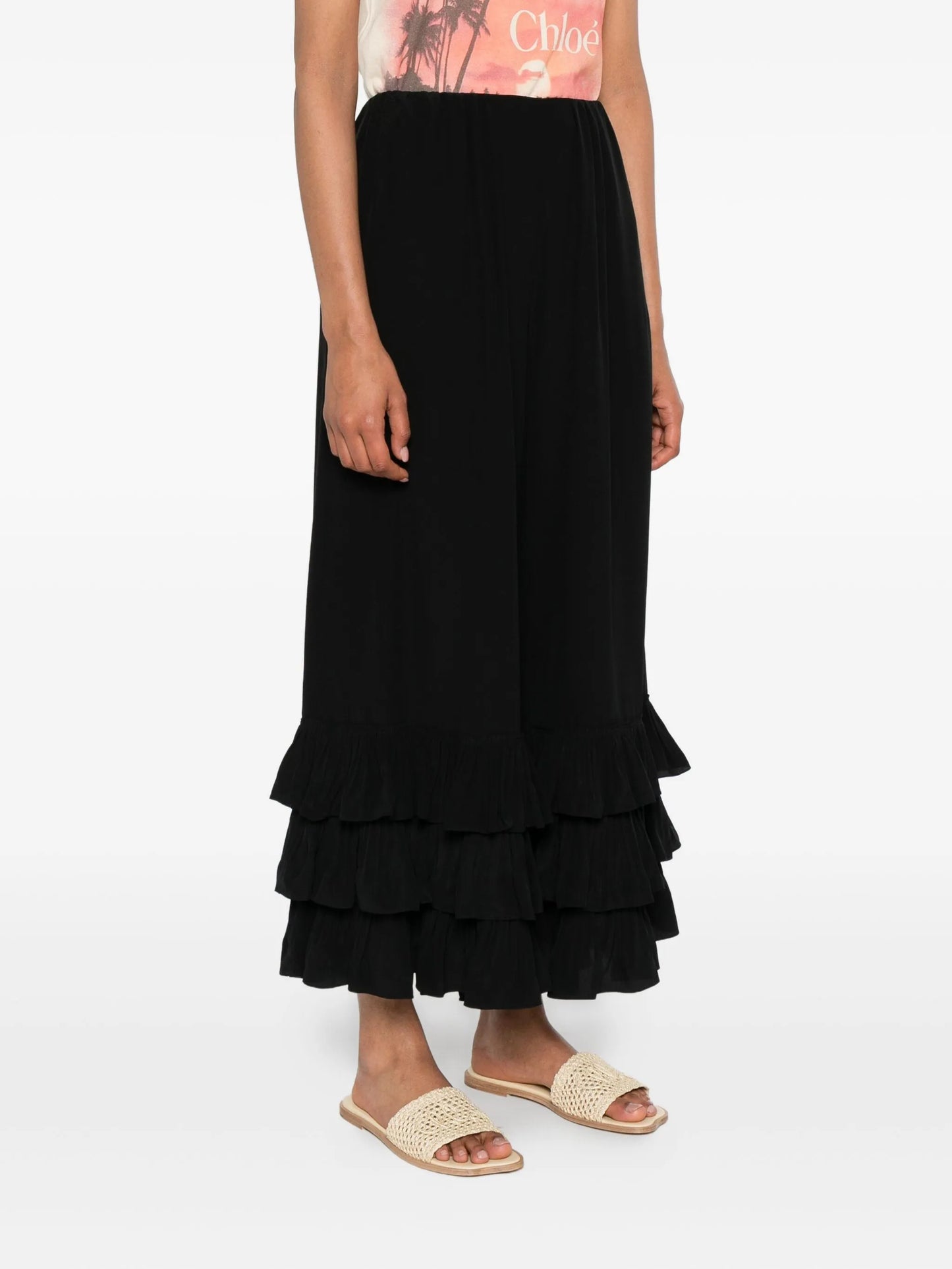 crepe de chine trousers