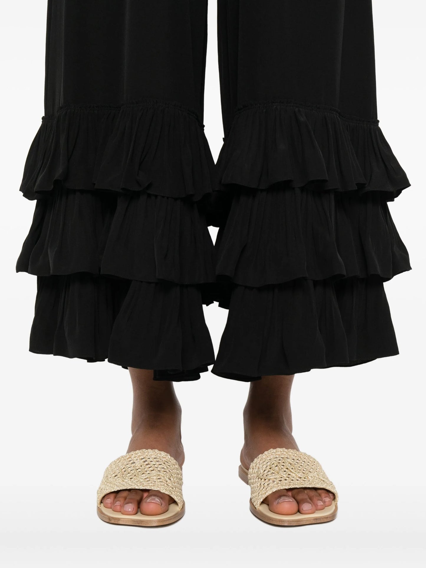 crepe de chine trousers