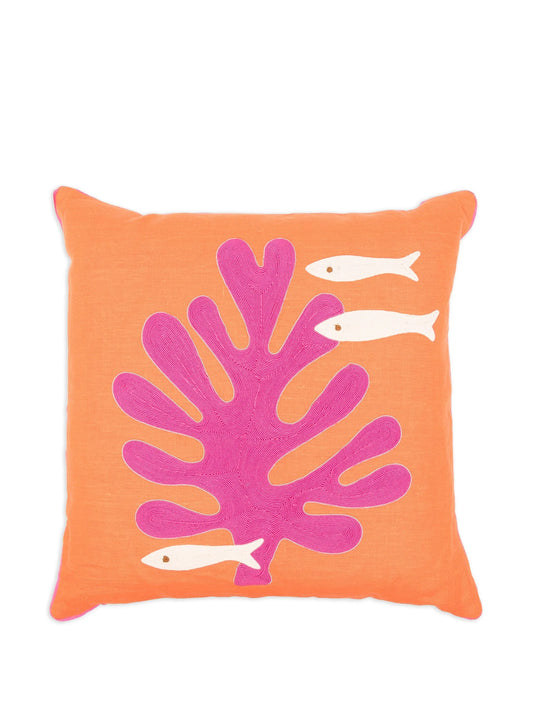 Playa Corded Coral cushion