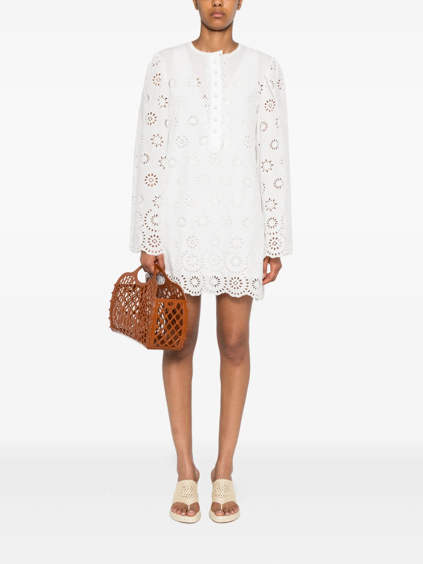 cotton voile mini dress