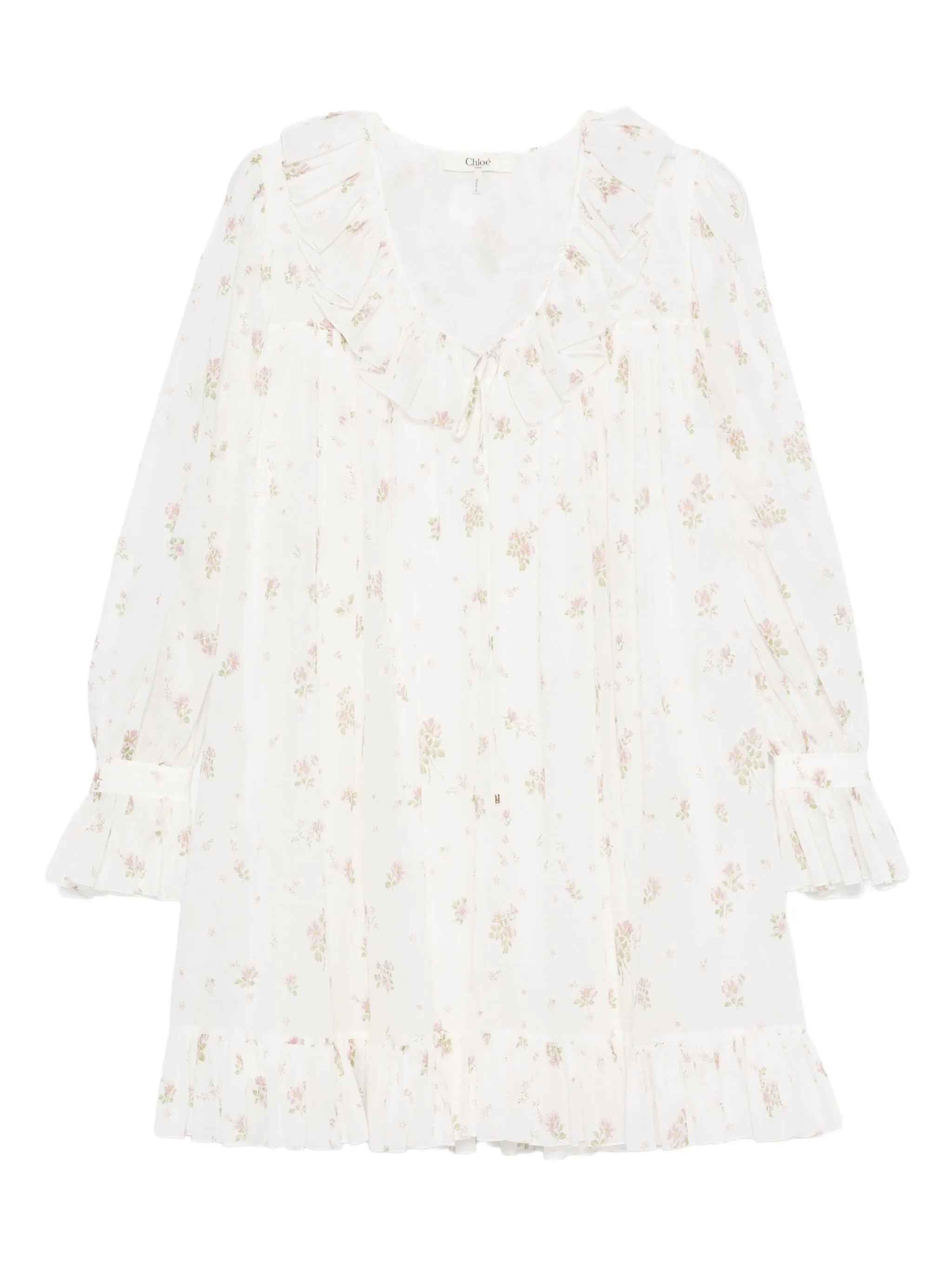 floral-print mini dress