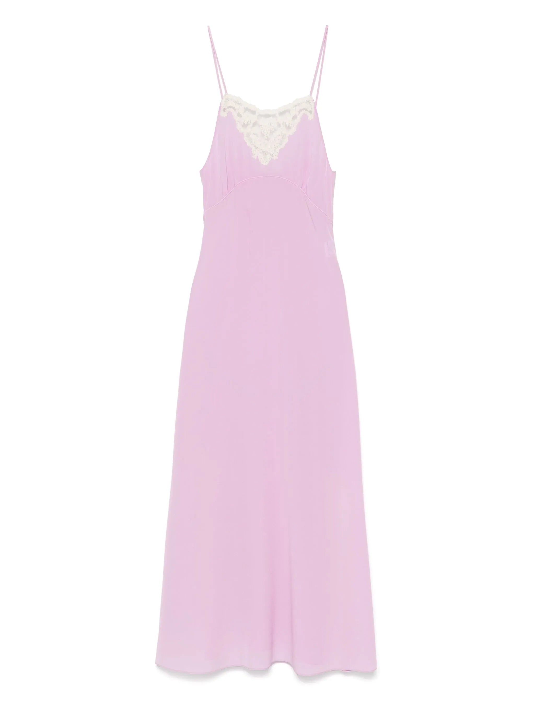 lace-detail midi dress