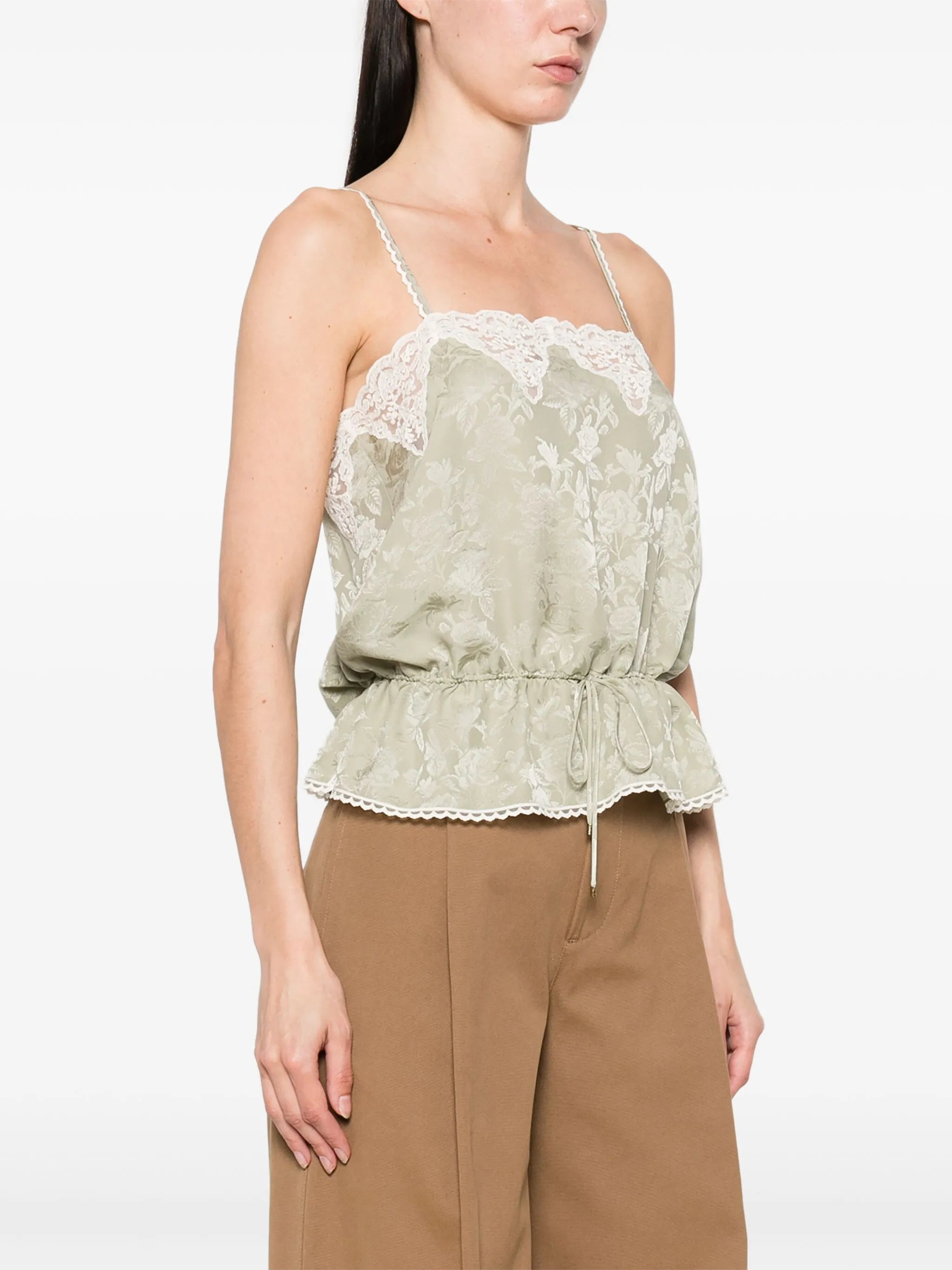 floral-jacquard top