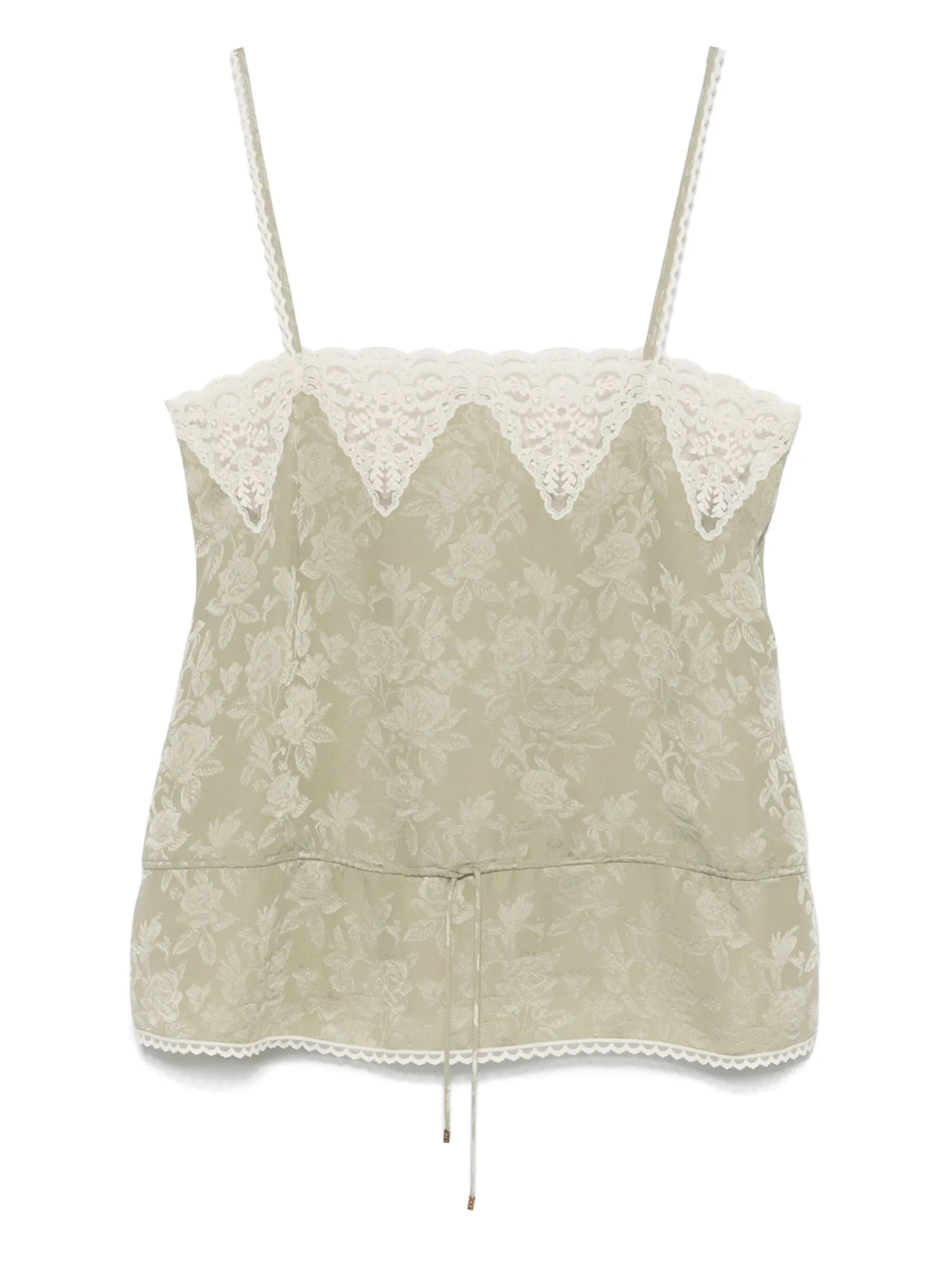 floral-jacquard top