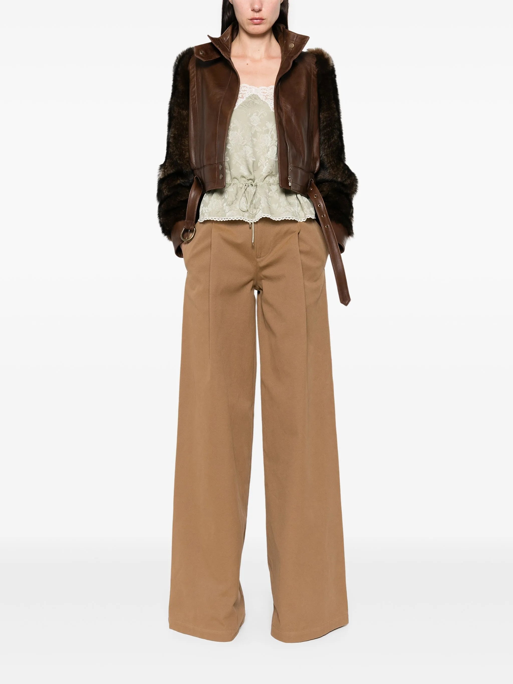 floral-jacquard top